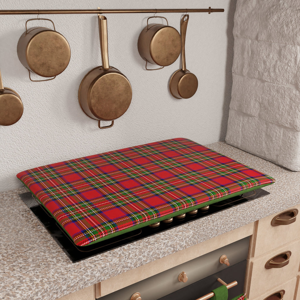 Coprifornello Natalizio Coprifuochi Cucina in Stampa Digitale Tartan, Fantasia Scozzese