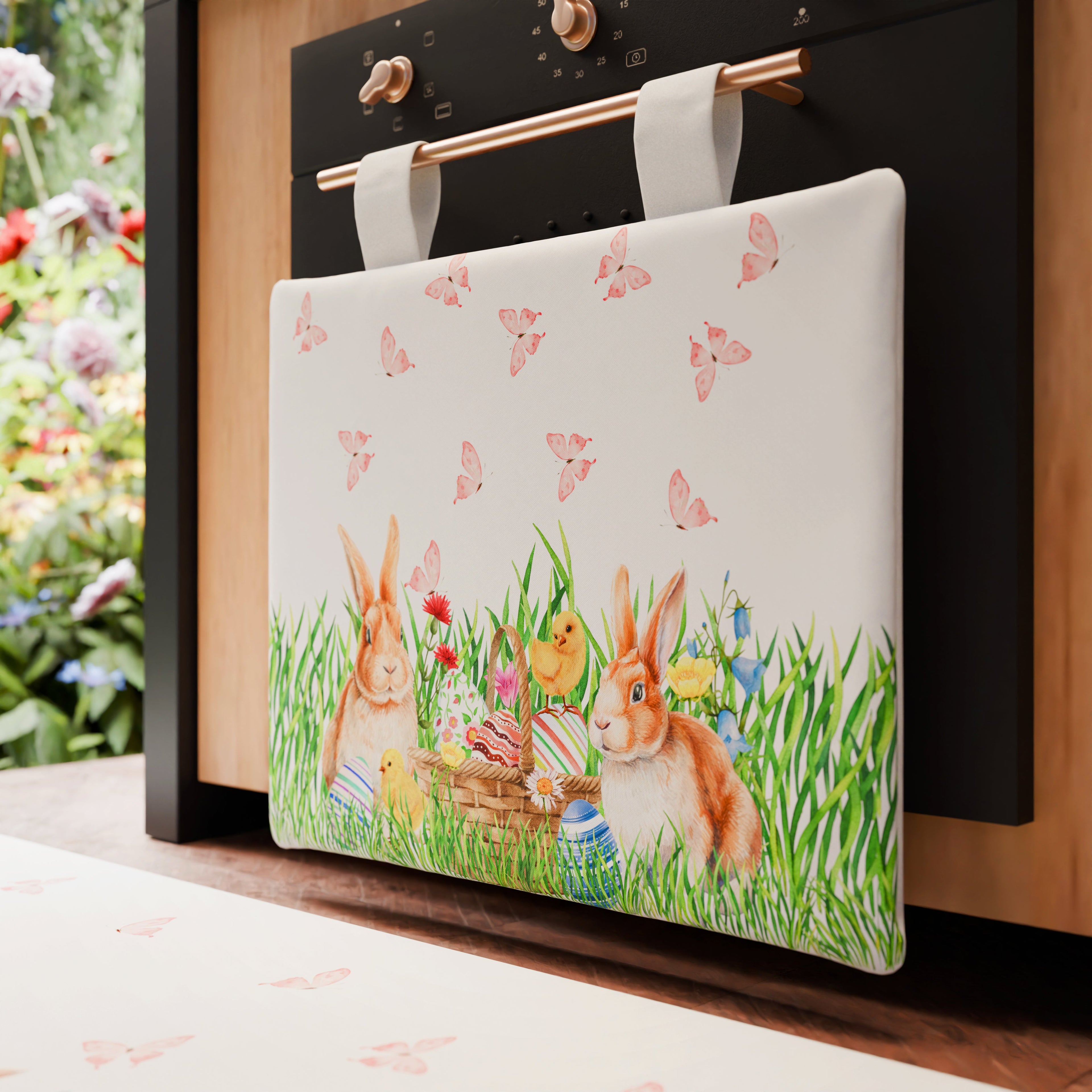 Copriforno Pasqua per Cucina in Stampa Digitale Bunny 1pz