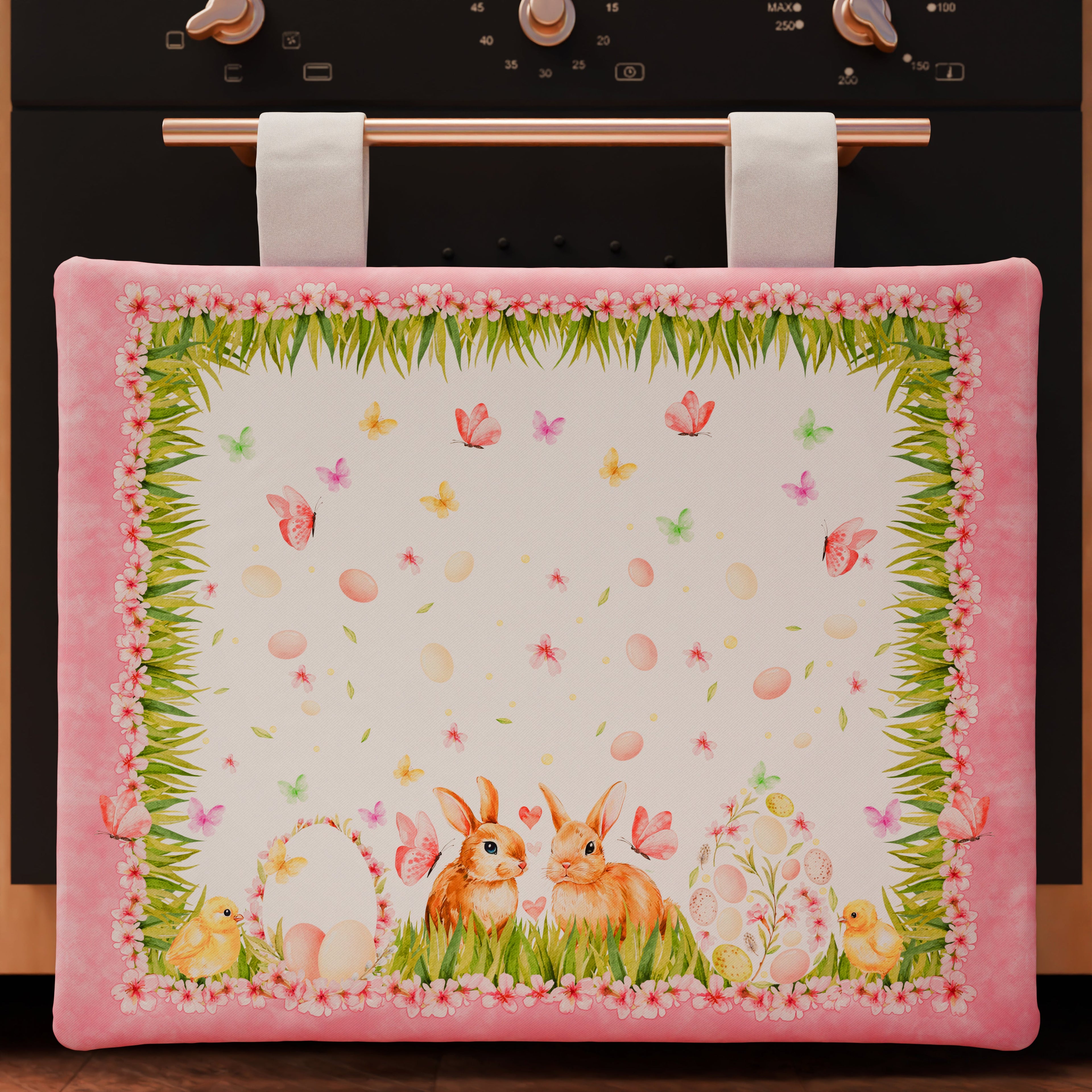 Copriforno Pasqua per Cucina in Stampa Digitale Flora