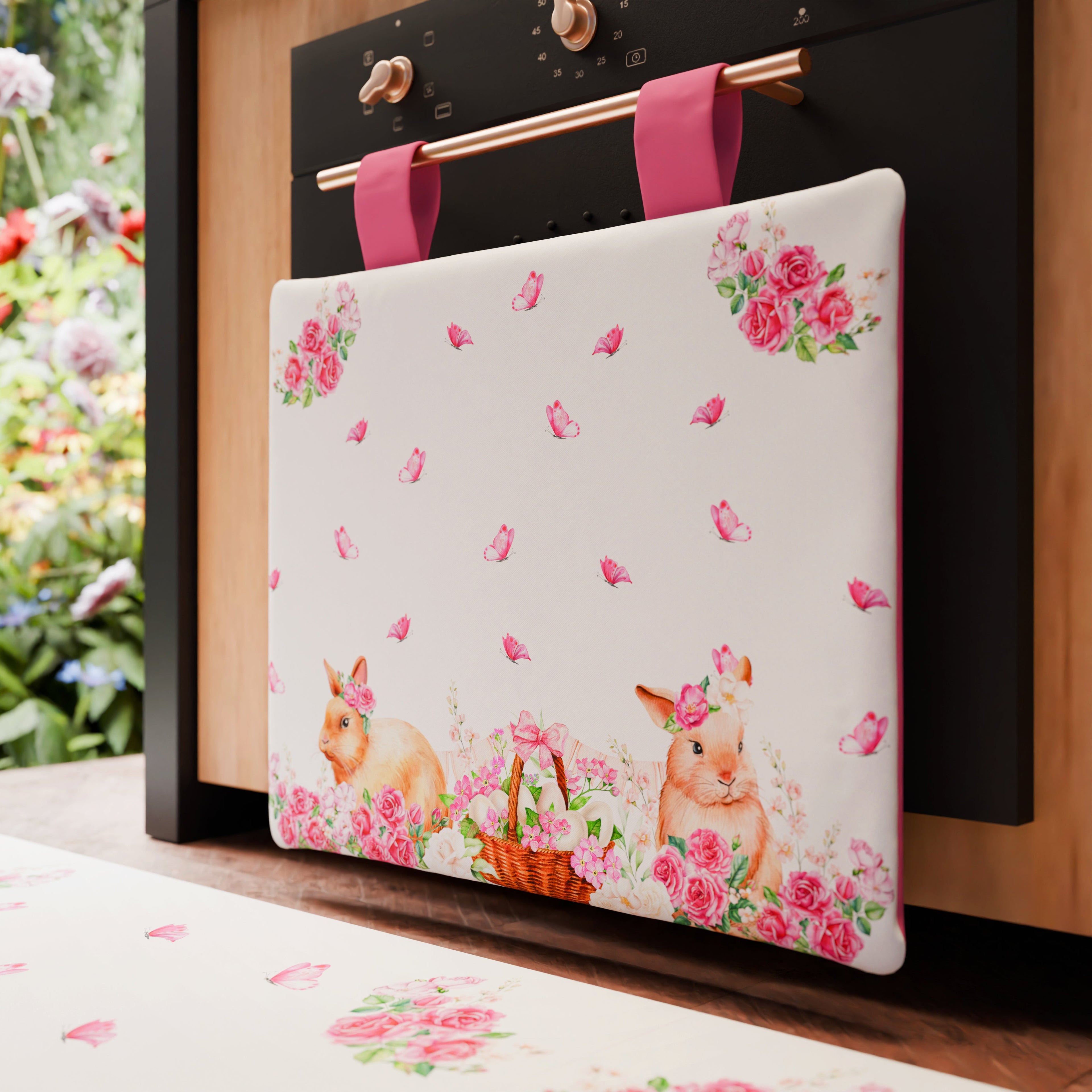 Copriforno Pasqua per Cucina in Stampa Digitale Pink Bunny 1pz