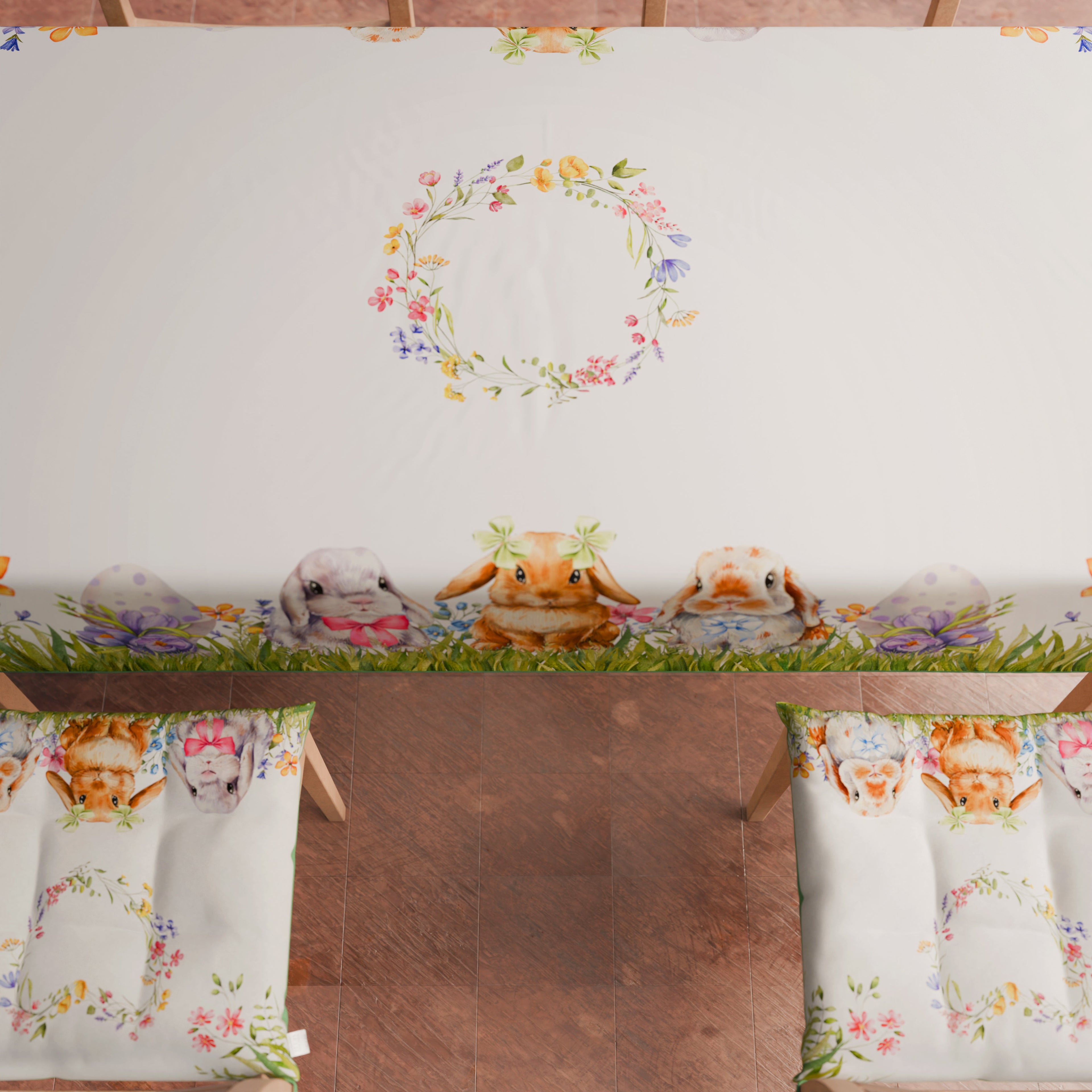 Cuscini Pasqua per Sedie Coprisedia Pasqua 6 Pezzi Rabbit