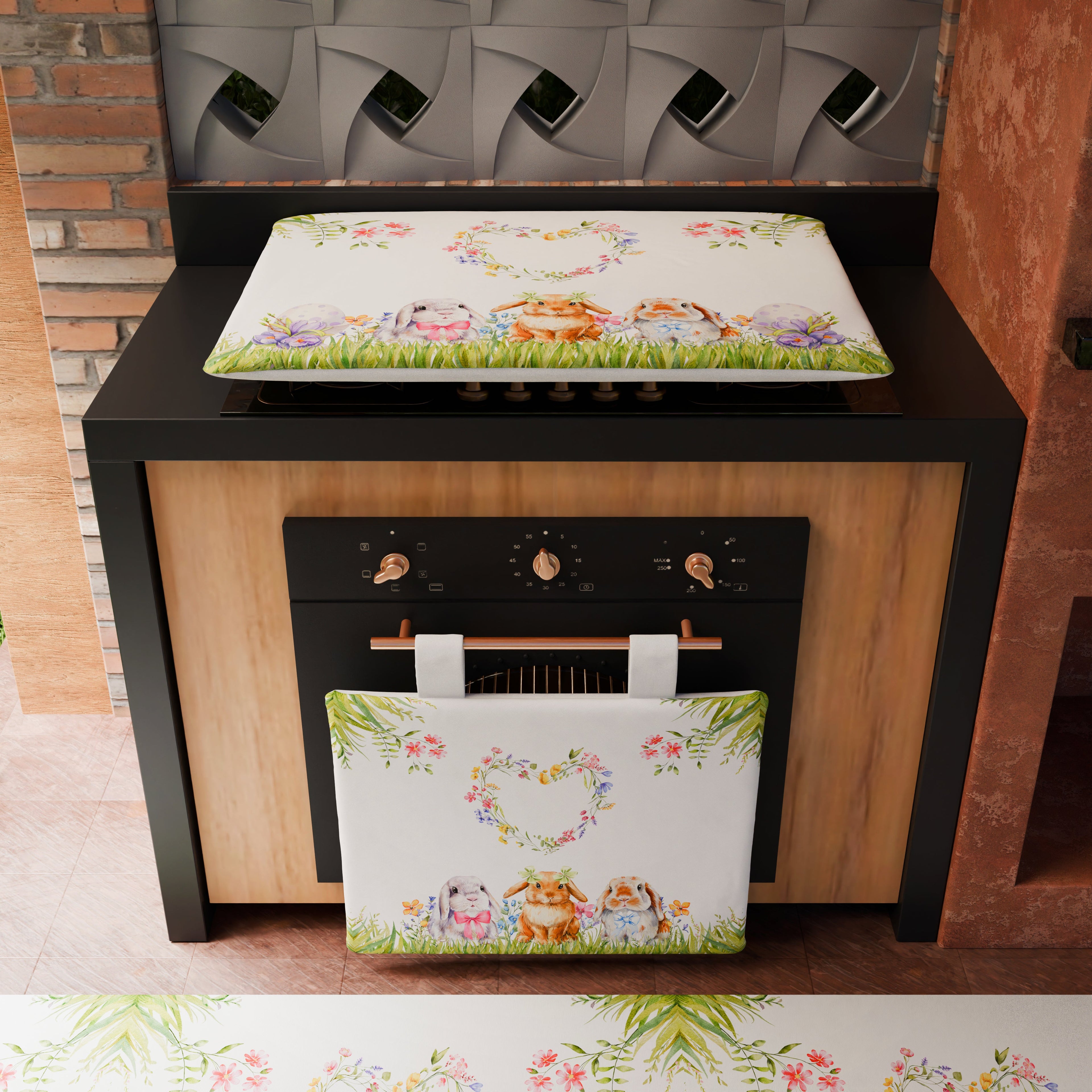 Coprifornello Pasqua Coprifuochi Cucina in Stampa Digitale Rabbit