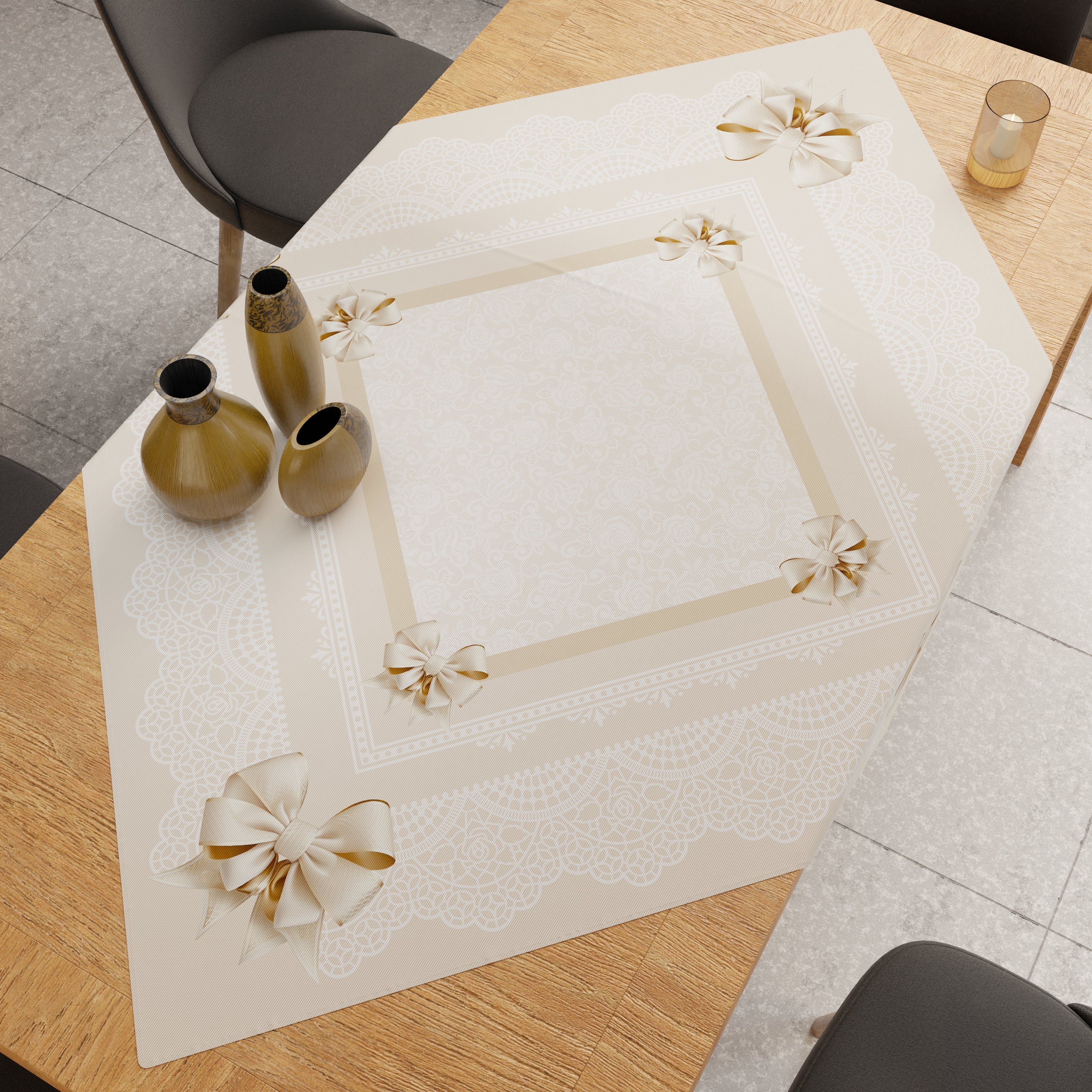 Centrotavola Moderno Cucina in Stampa Digitale Fiocco Beige