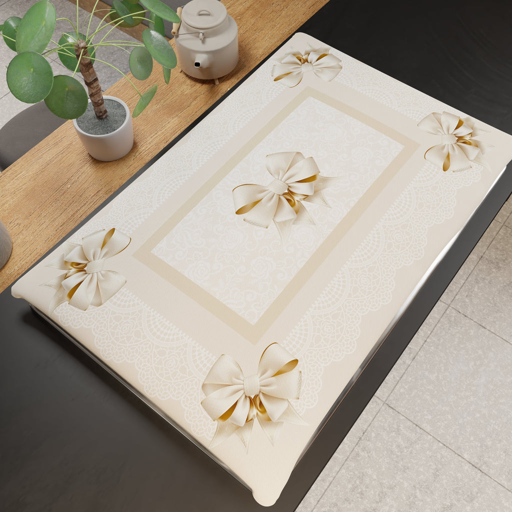 Coprifornello Coprifuochi Cucina in Stampa Digitale Fiocco Beige 1pz 50x70cm