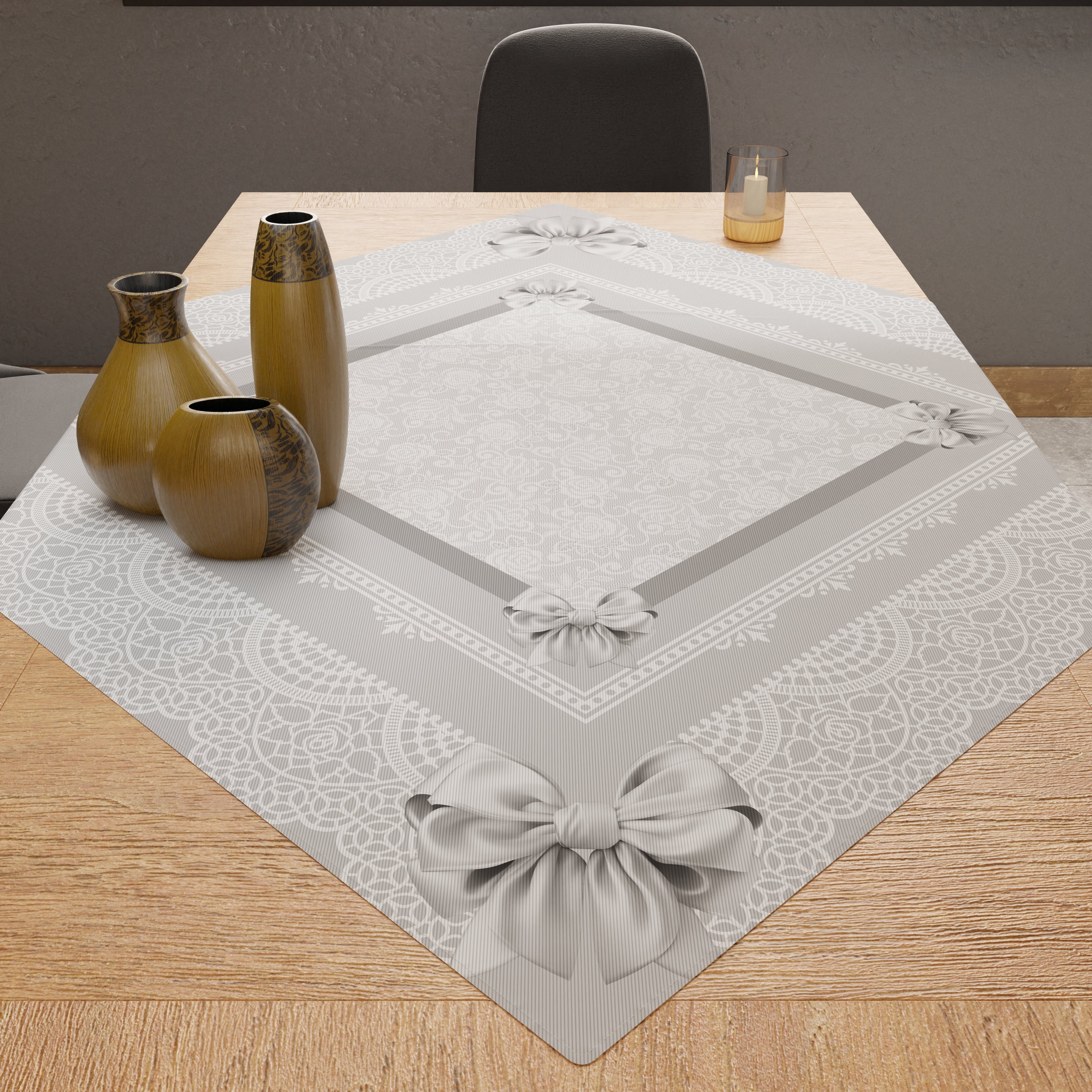 Centrotavola Moderno Cucina in Stampa Digitale Fiocco Grigio