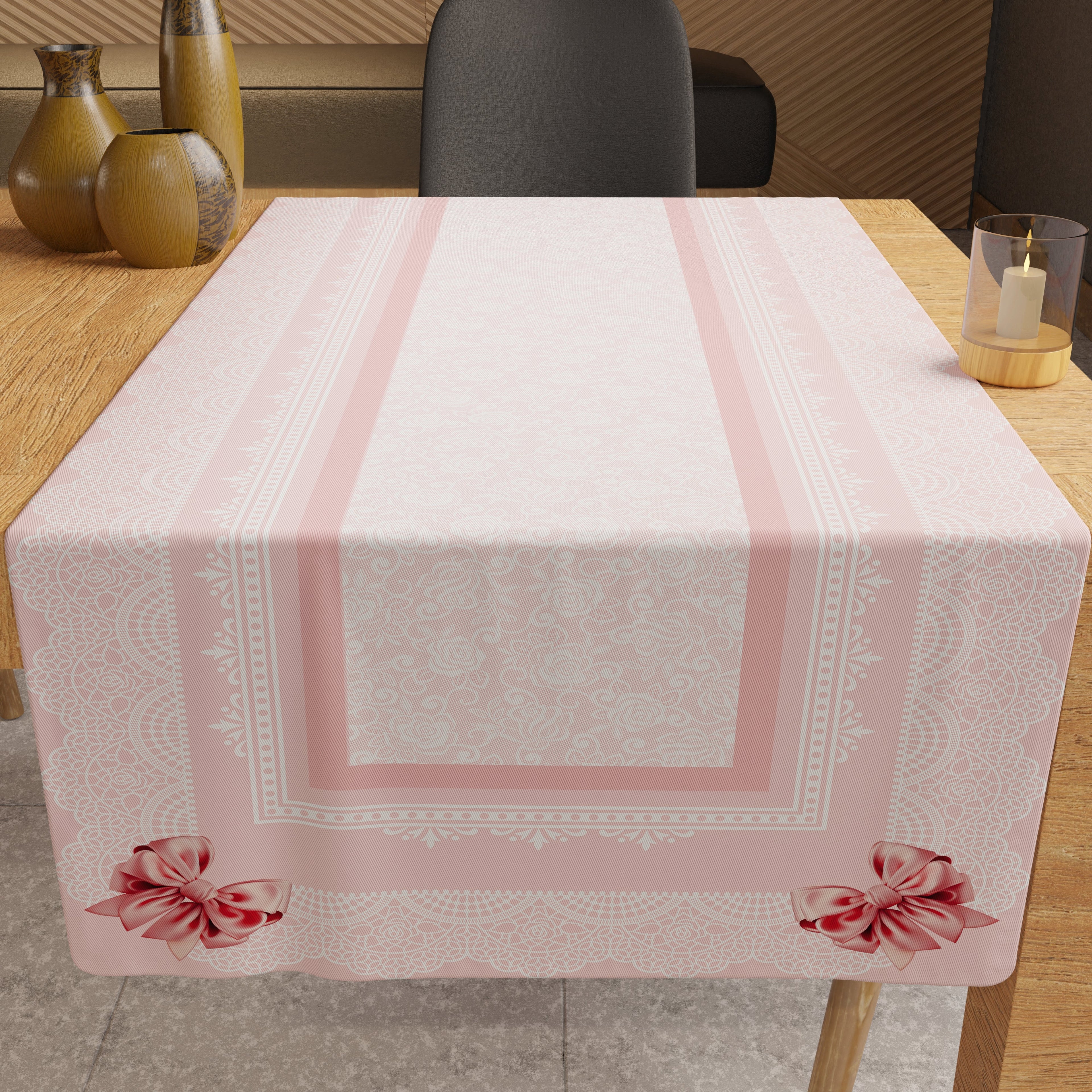 Runner Tavola, Tovaglia Runner, Runner Cucina Fiocco Rosa