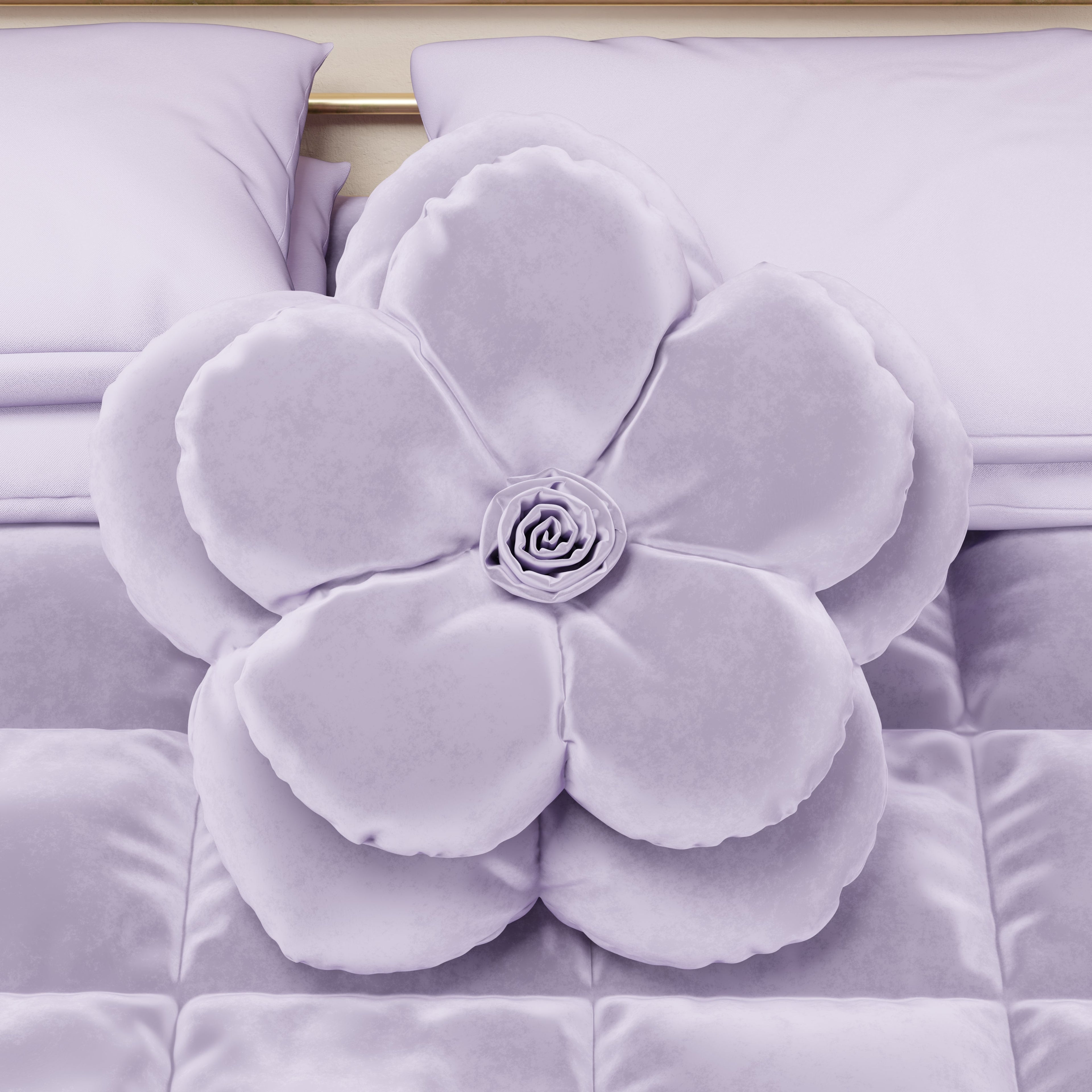 Cuscino Arredo Fiore Lilla