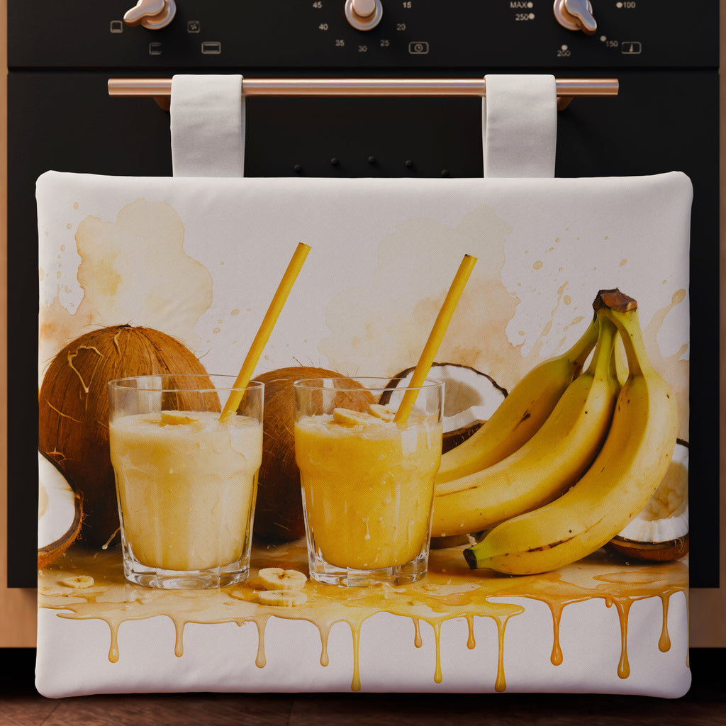 Copriforno per Cucina in Stampa Digitale Fruit - Cocco e Banana