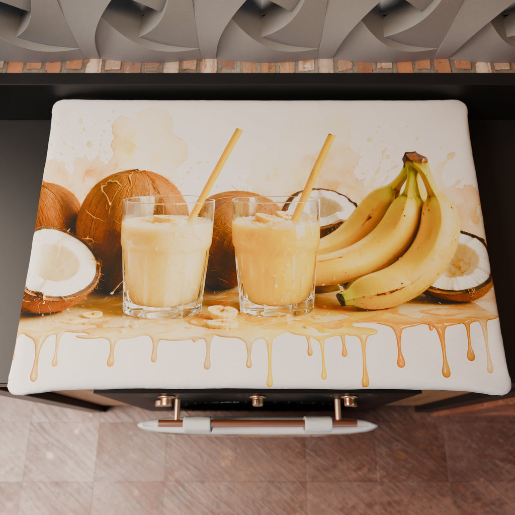 Coprifornello Coprifuochi Cucina in Stampa Digitale Fruit - Cocco e Banana