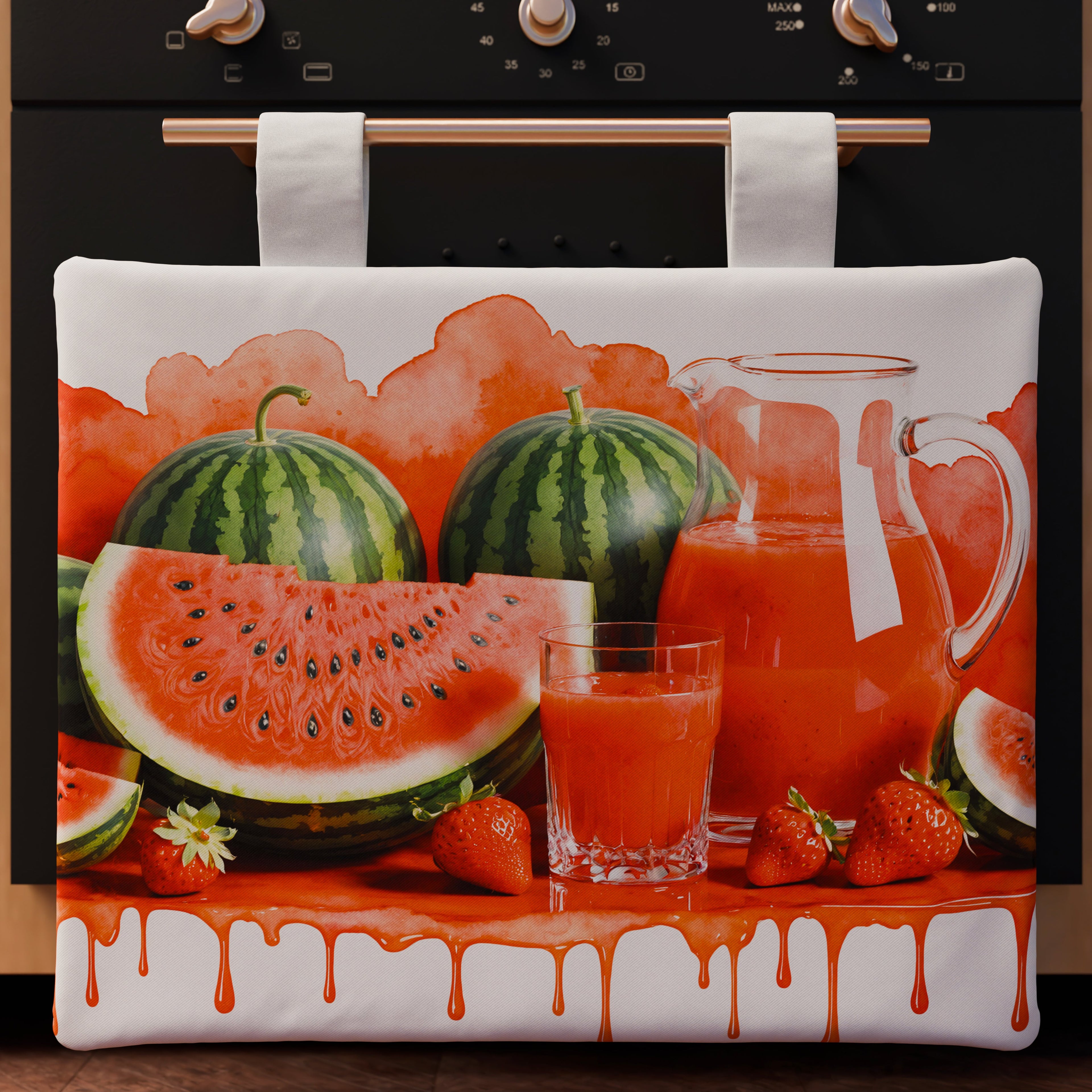 Copriforno per Cucina in Stampa Digitale Fruit - Melone e Fragola