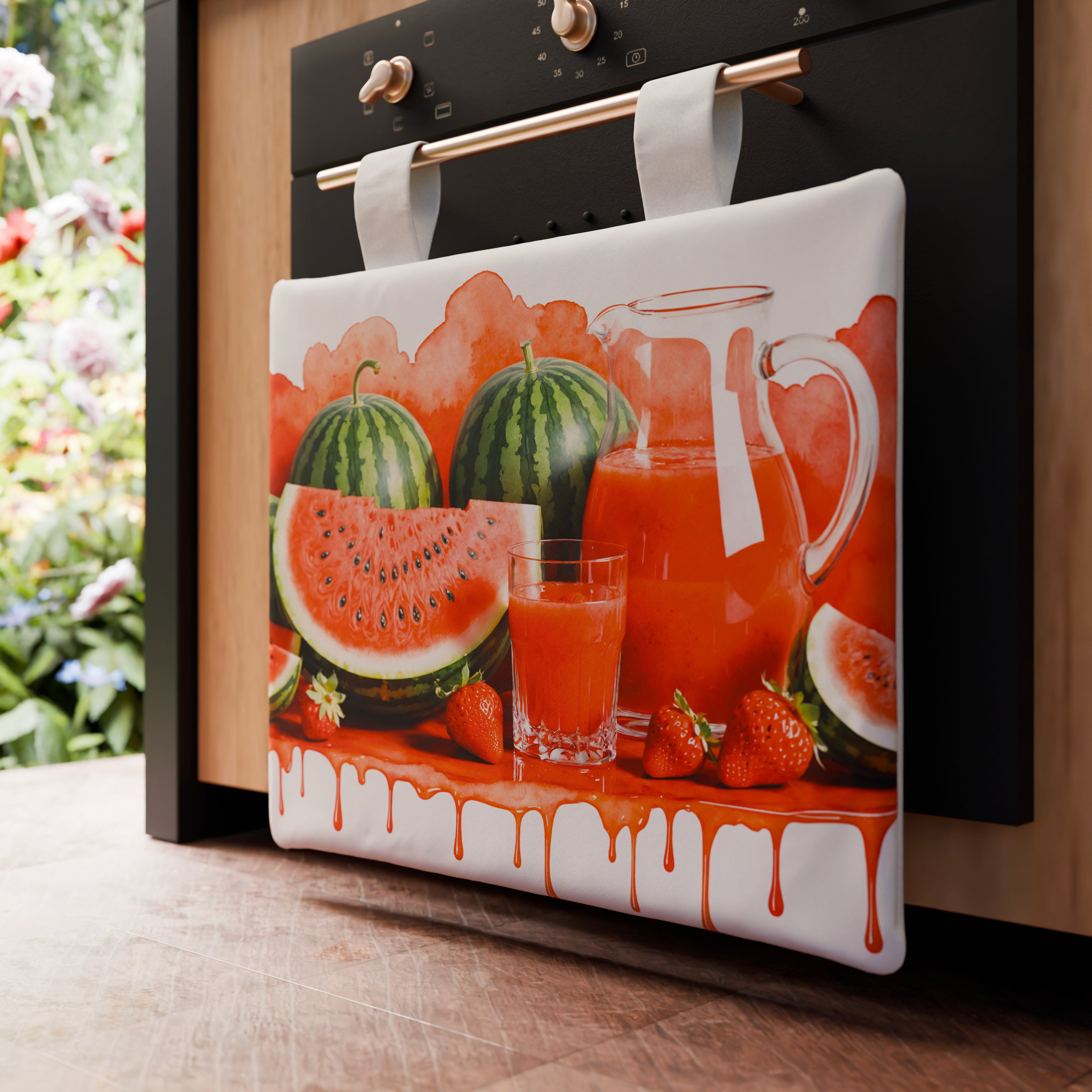 Copriforno per Cucina in Stampa Digitale Fruit - Melone e Fragola