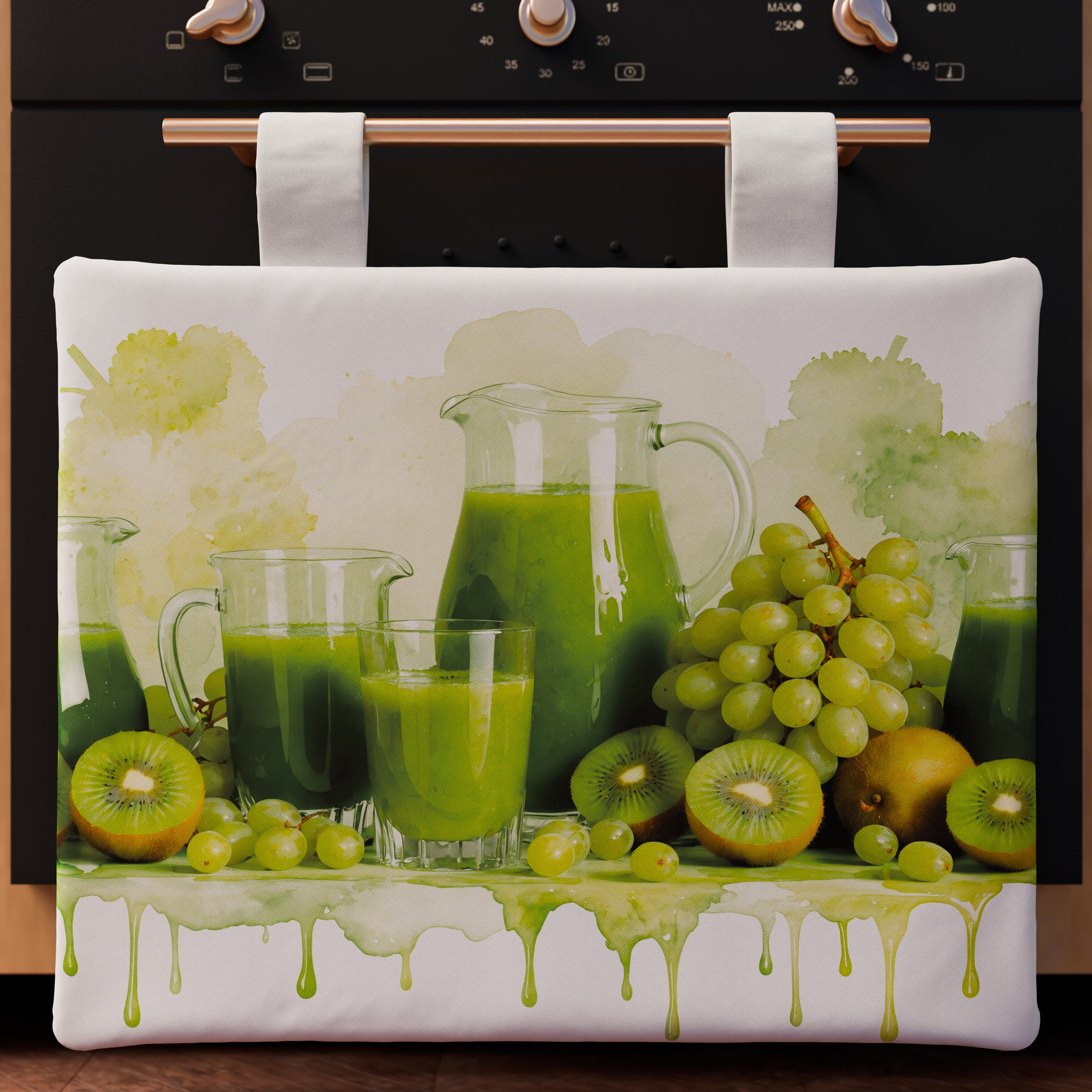Copriforno per Cucina in Stampa Digitale Fruit - Kiwi e Uva