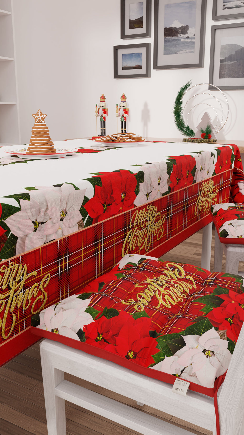 Cuscini per Sedie Natalizi Coprisedia Natalizi 6 Pezzi Floreale.