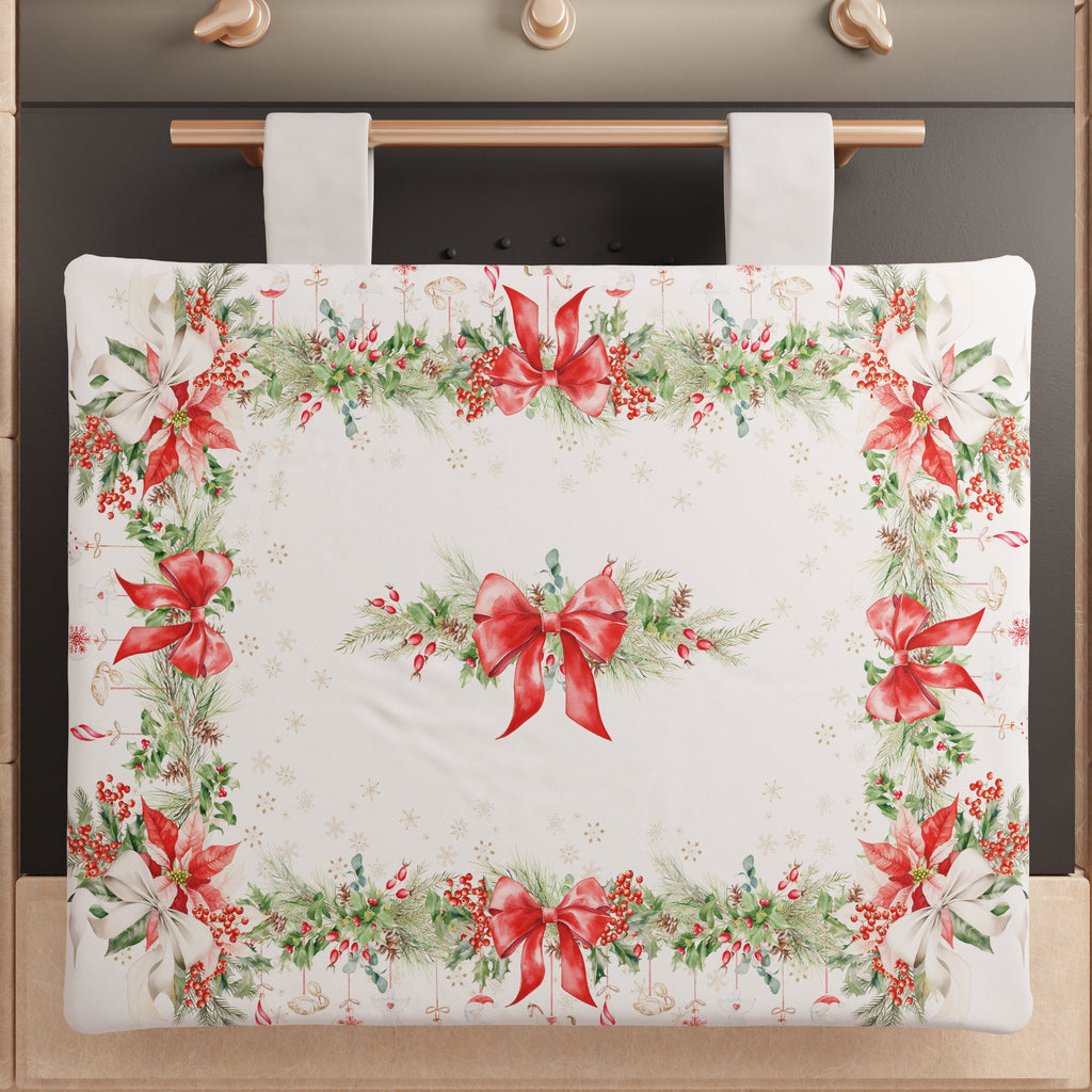 Copriforno Natalizio per Cucina in Stampa Digitale Ghirlanda Natale