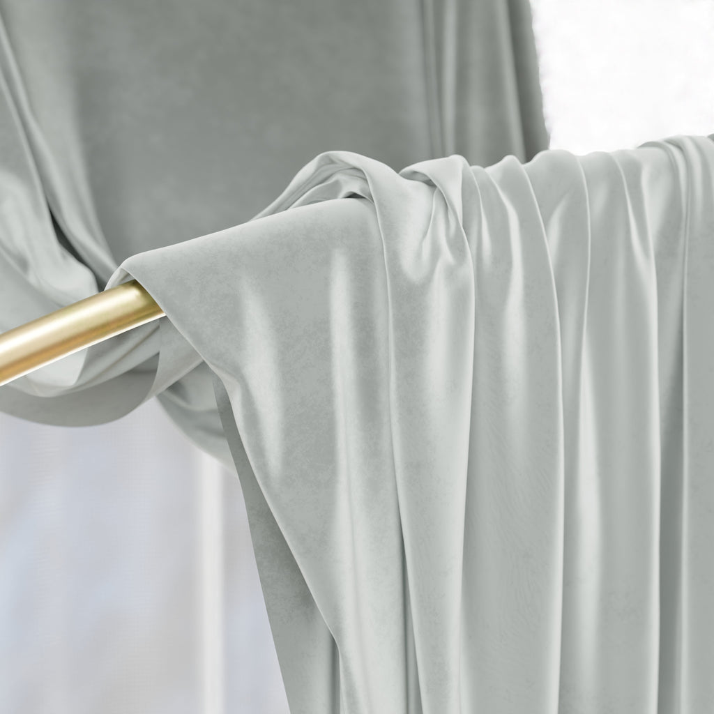 Tenda a Pannello in Velluto per Interni con Anelli, 140x280 cm, Grigio Chiaro