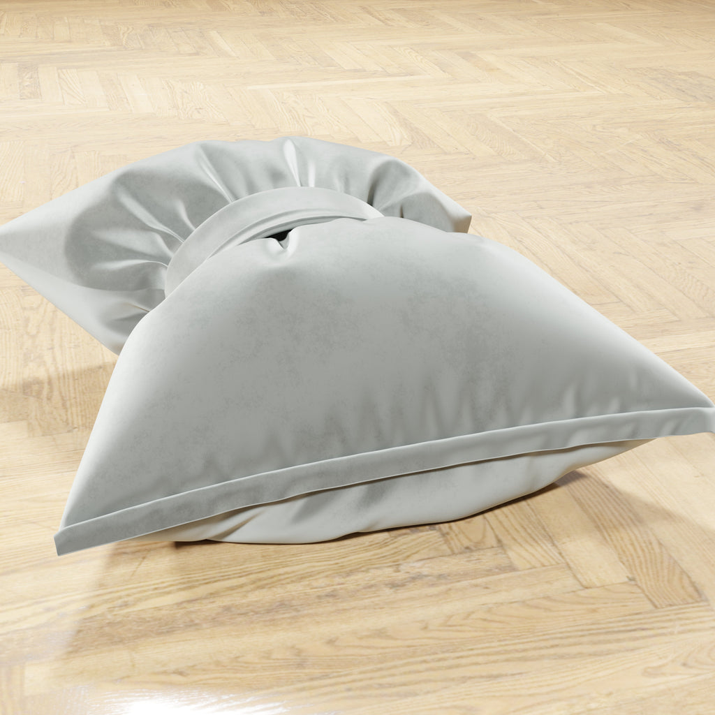 Cuscino Arredo Fiocco in Velluto 40x50 cm, Cuscino divano Grigio Chiaro