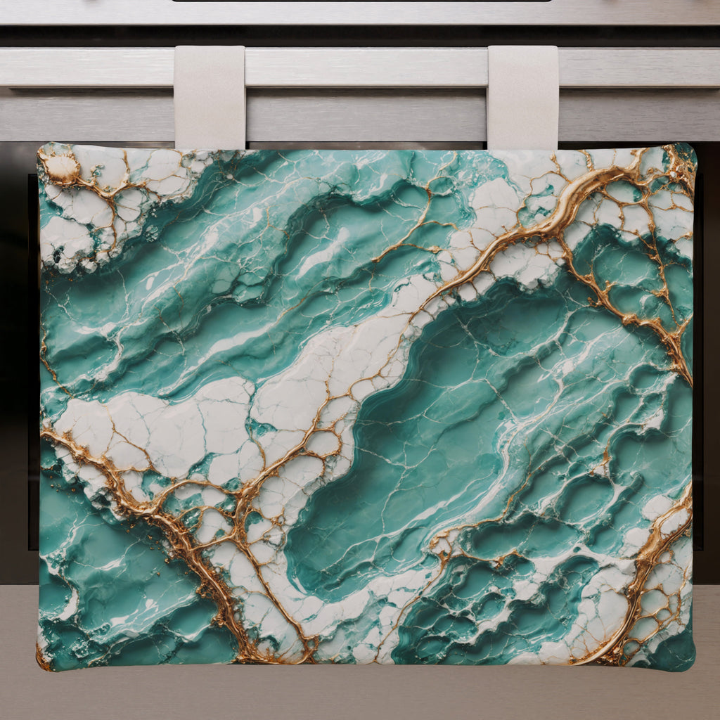 Copriforno Elegante Moderno Effetto Marmo Aquatique