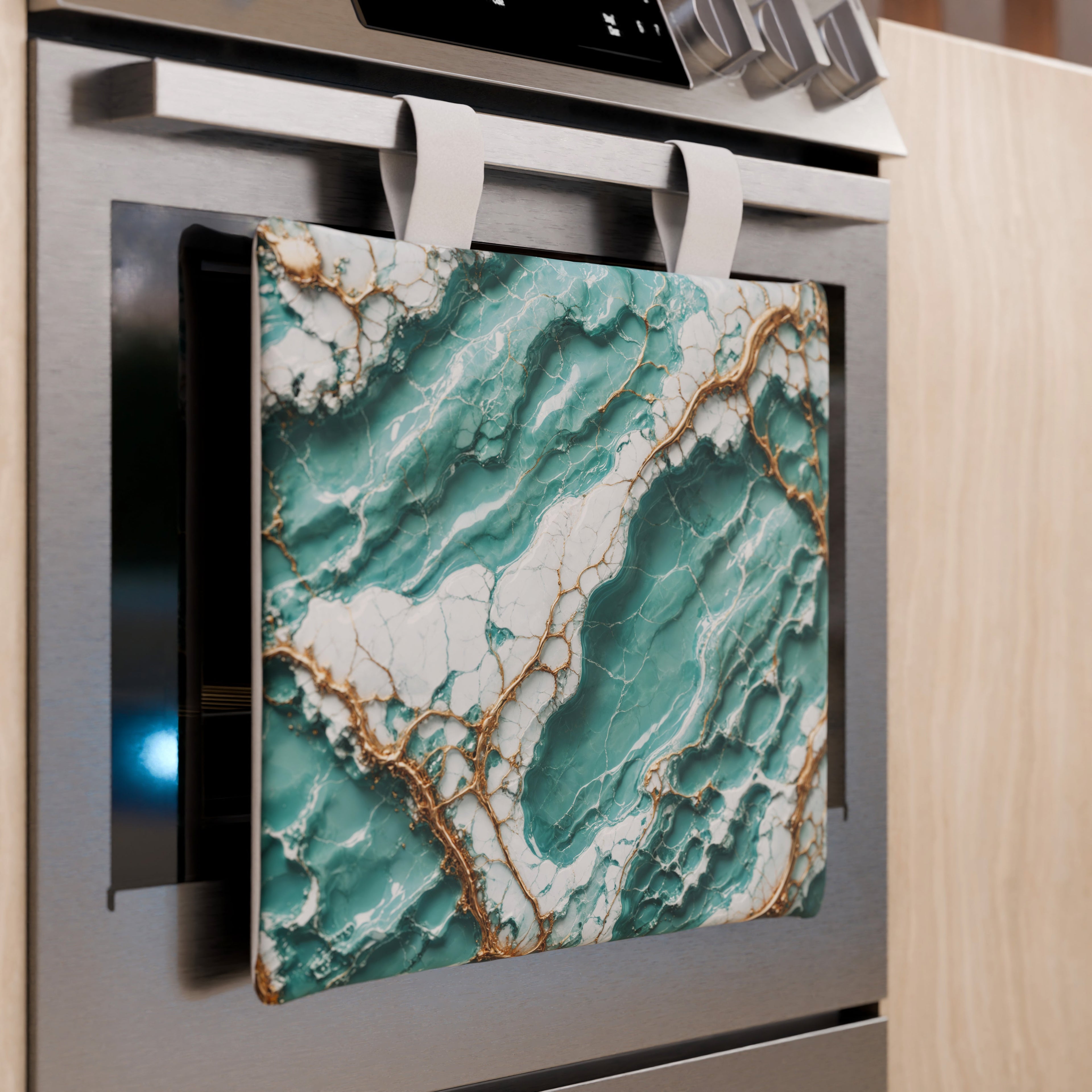 Copriforno Elegante Moderno Effetto Marmo Aquatique