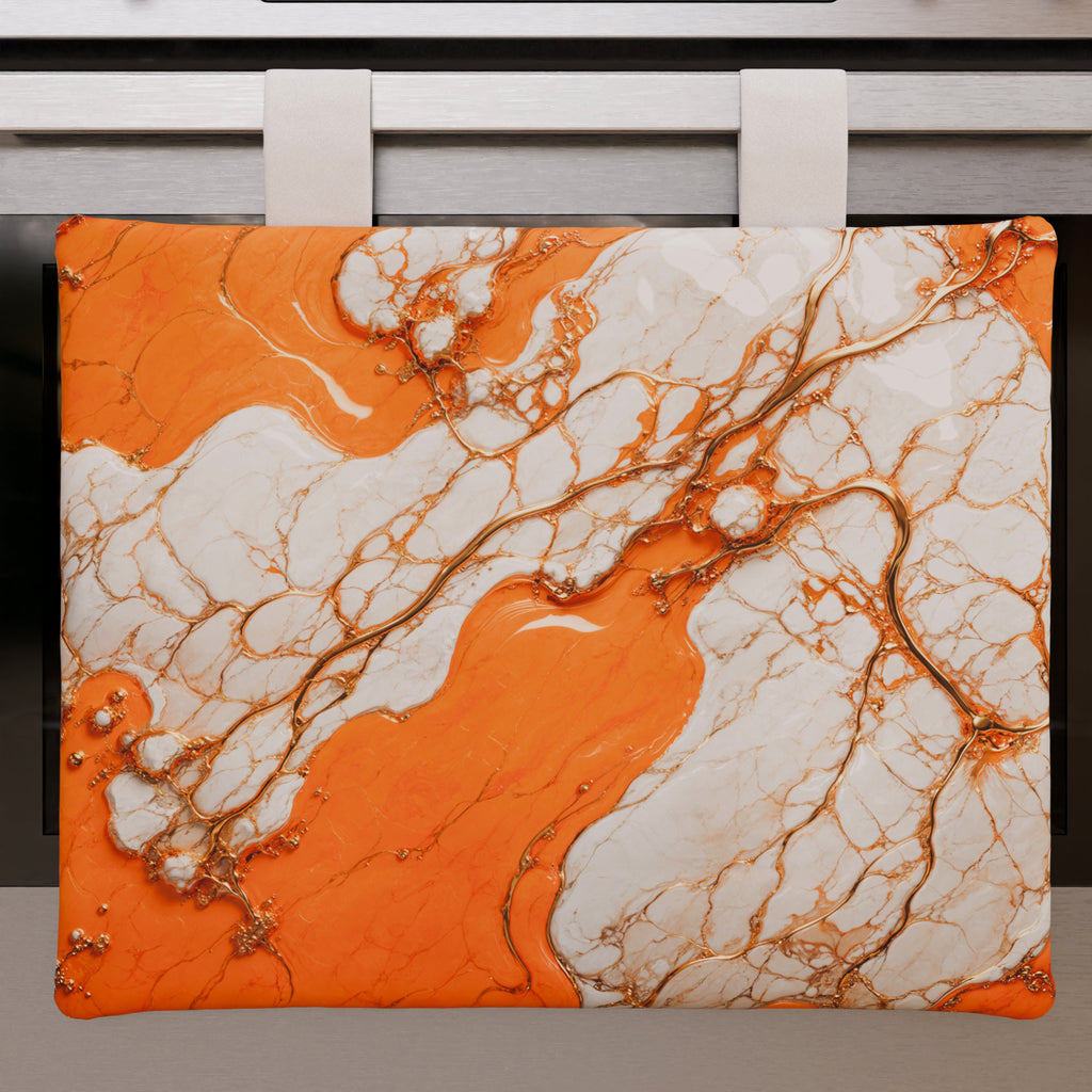 Copriforno Elegante Moderno Effetto Marmo Aurange