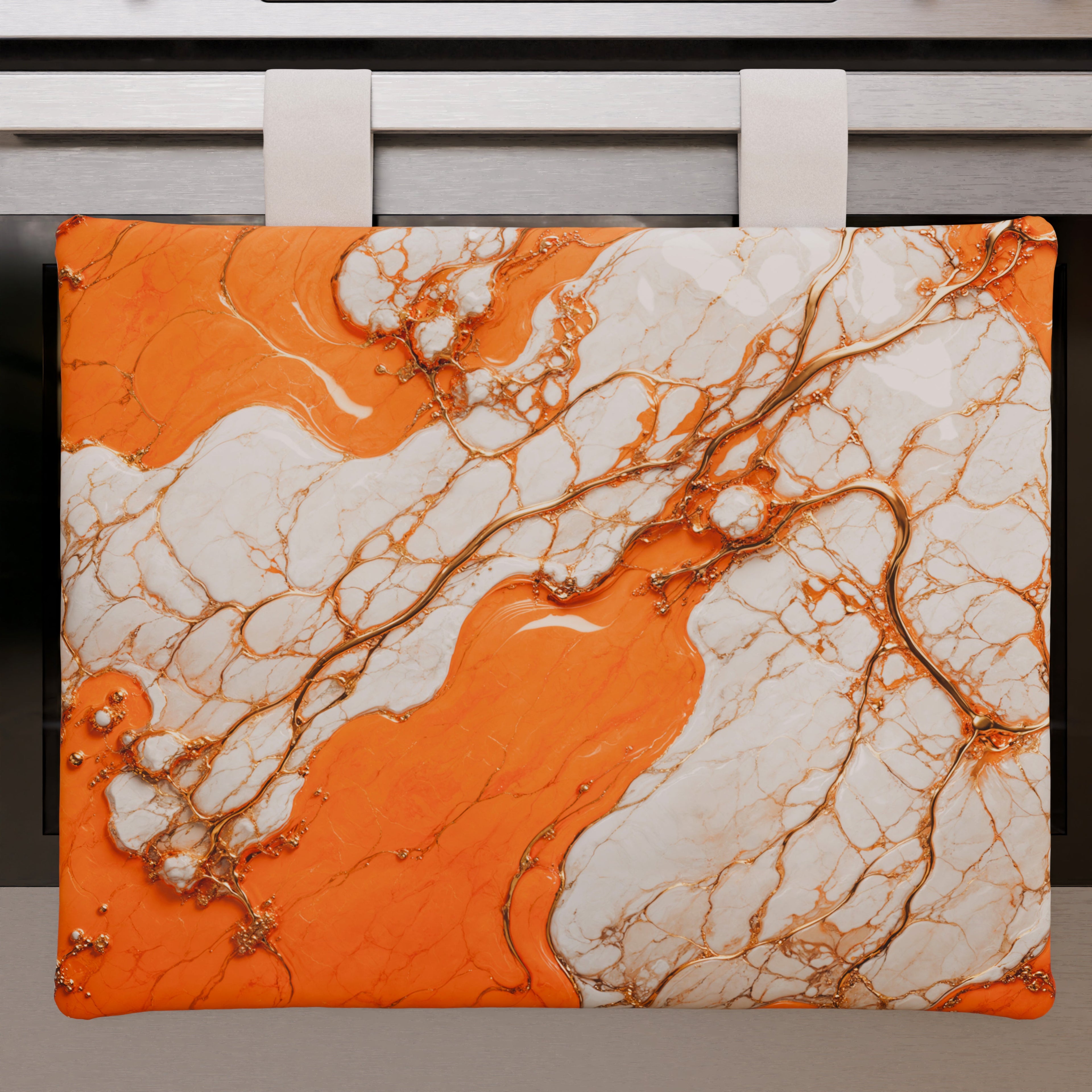 Copriforno Elegante Moderno Effetto Marmo Aurange