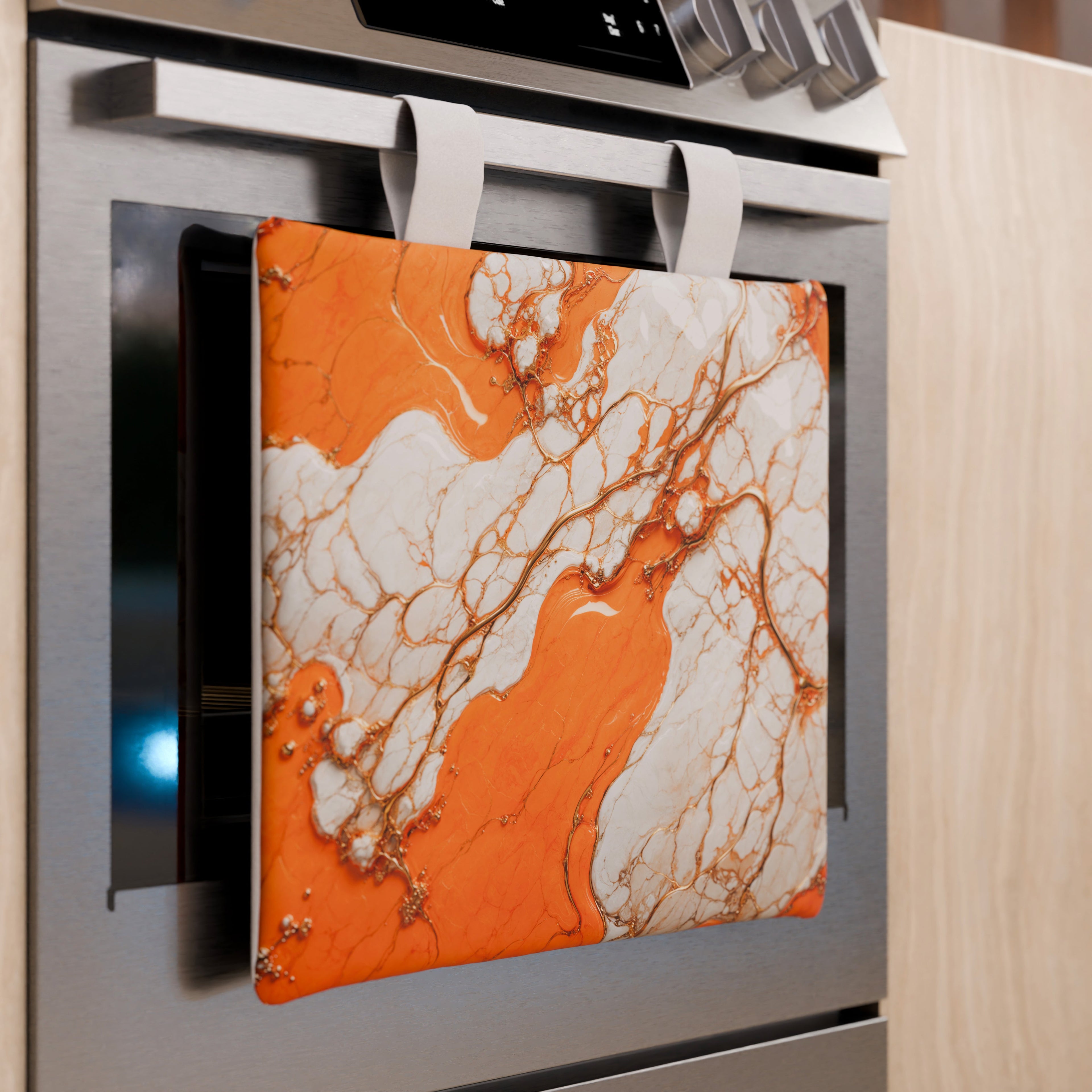 Copriforno Elegante Moderno Effetto Marmo Aurange