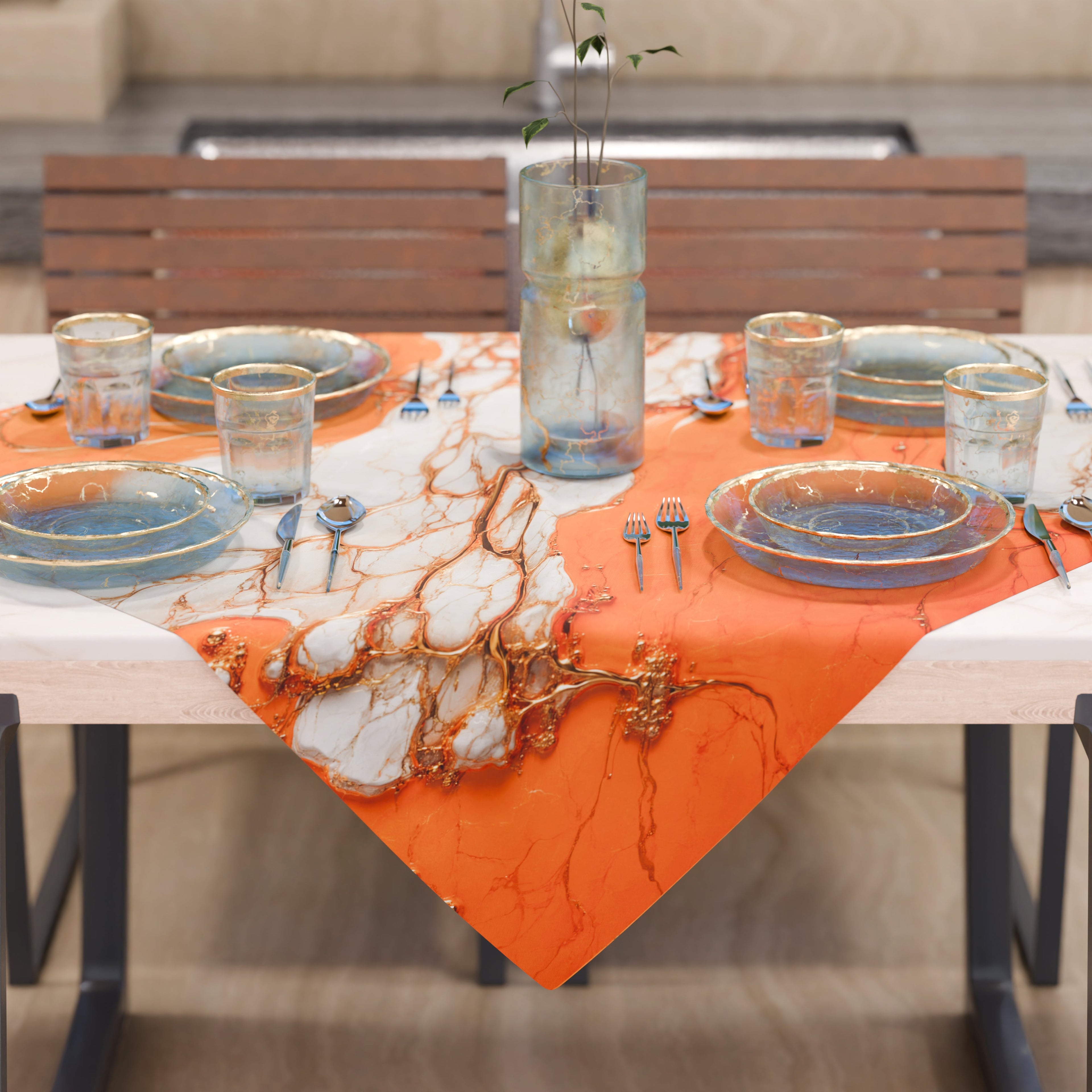 Centrotavola Moderno Effetto Marmo Aurange