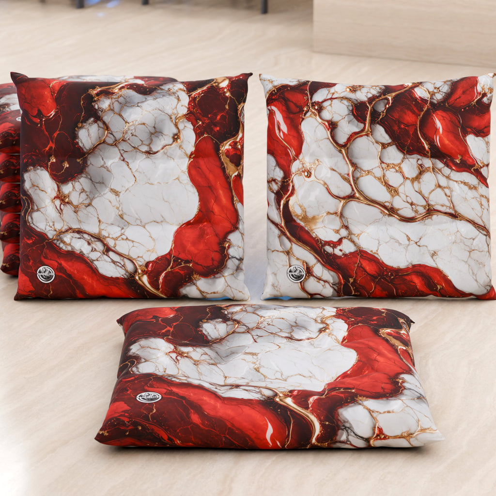 Cuscini per Sedie Cucina Eleganti Effetto Marmo Rosso - BLOODY