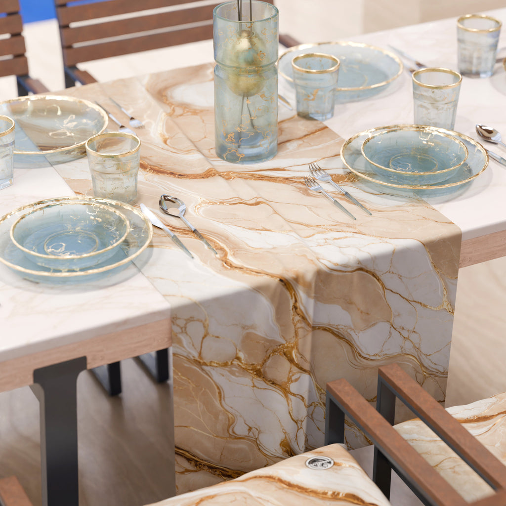 Runner da Tavola Moderno Effetto Marmo Doracream