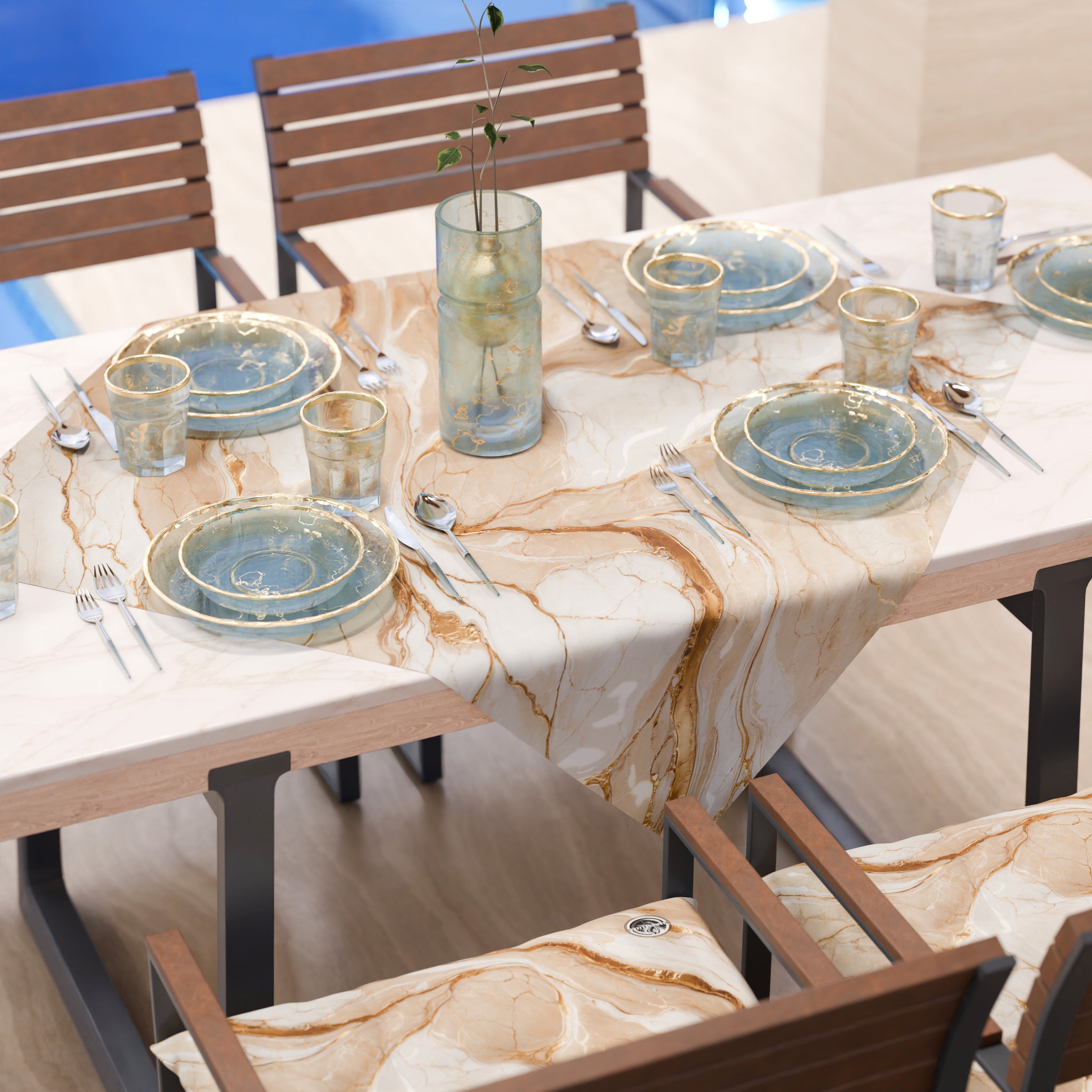 Centrotavola Moderno Effetto Marmo Doracream