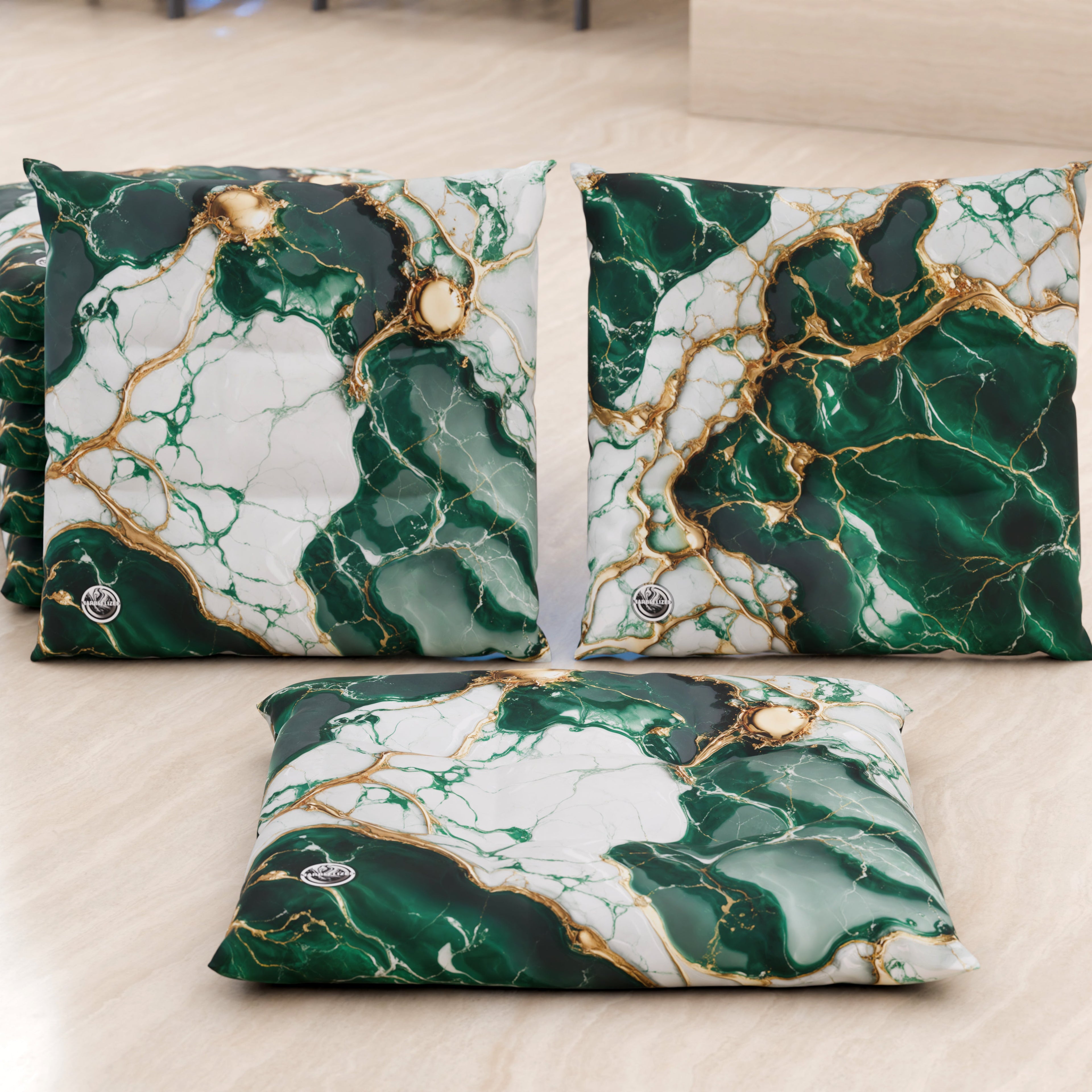 Cuscini per Sedie Cucina Eleganti Effetto Marmo Smeraldo - ESMERAUR