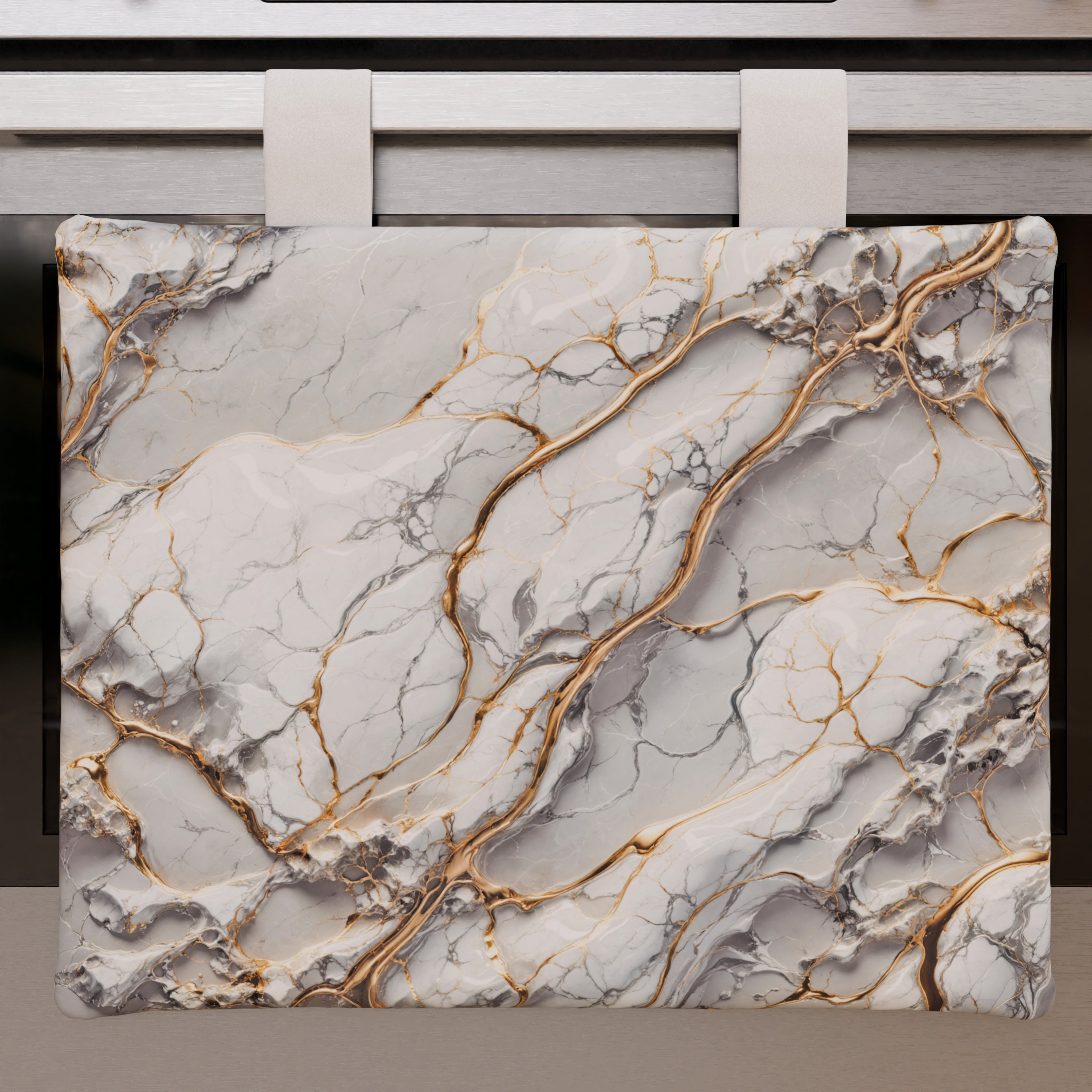 Copriforno Elegante Moderno Effetto Marmo Grafylux