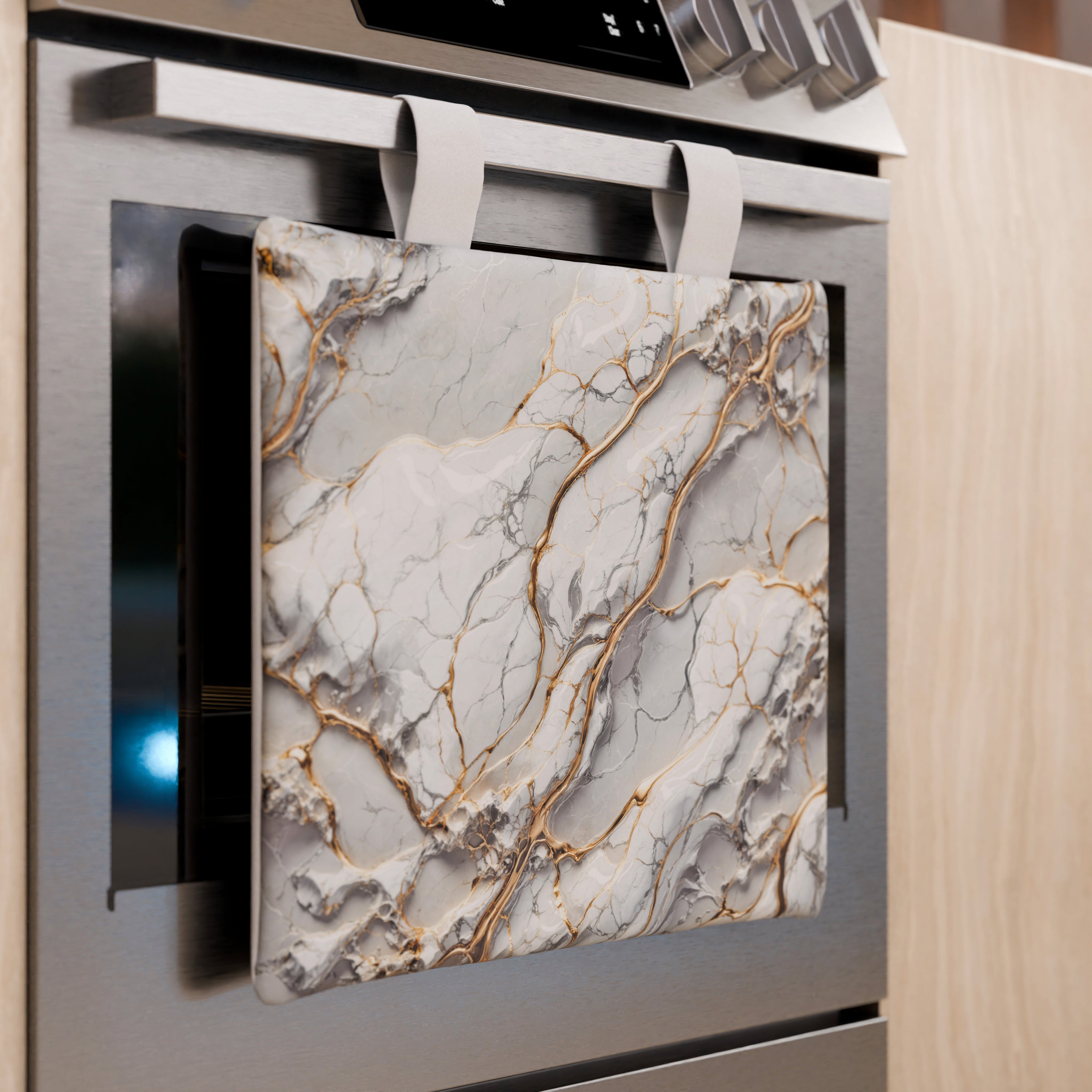 Copriforno Elegante Moderno Effetto Marmo Grafylux