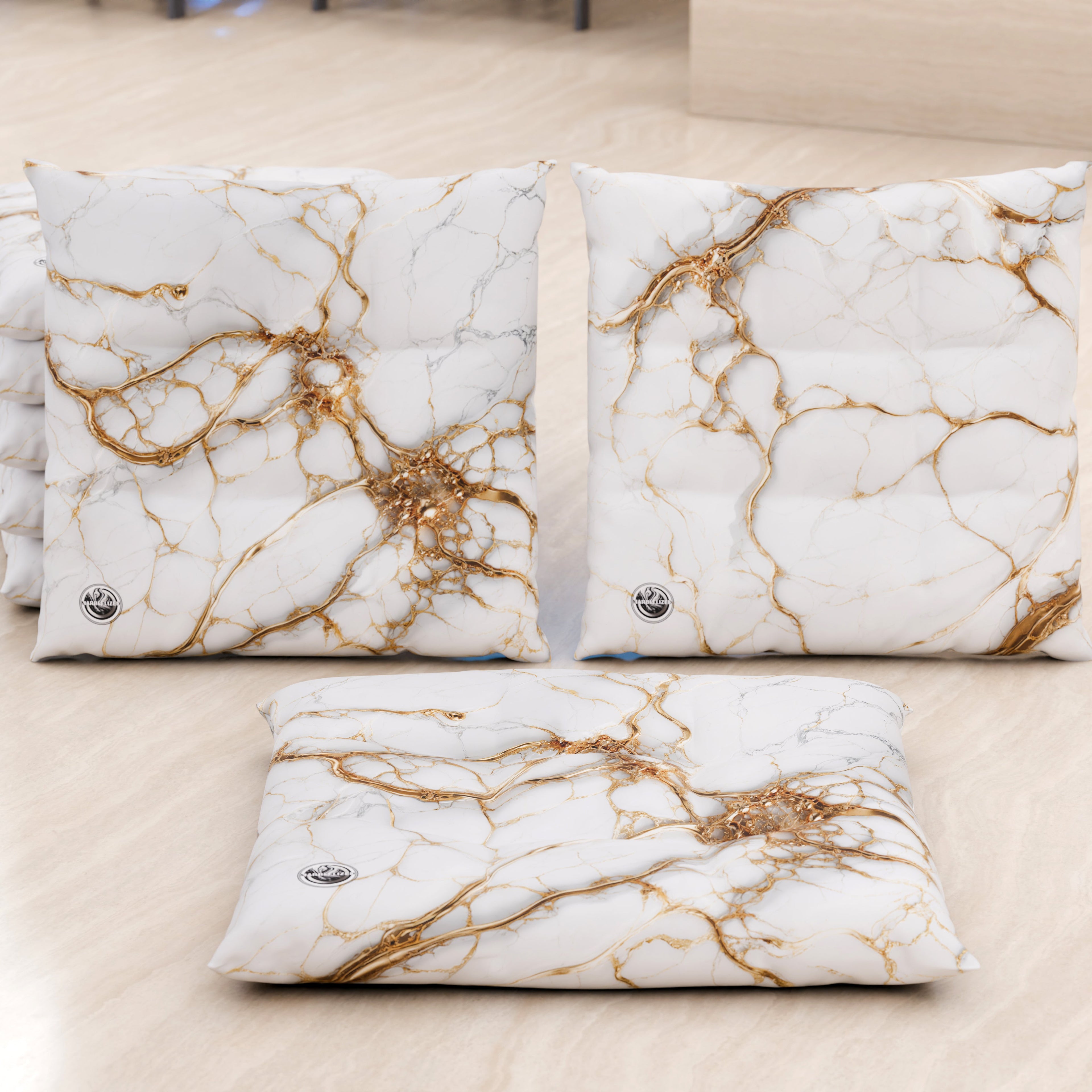 Cuscini per Sedie Cucina Eleganti Effetto Marmo Bianco - MARBLICE