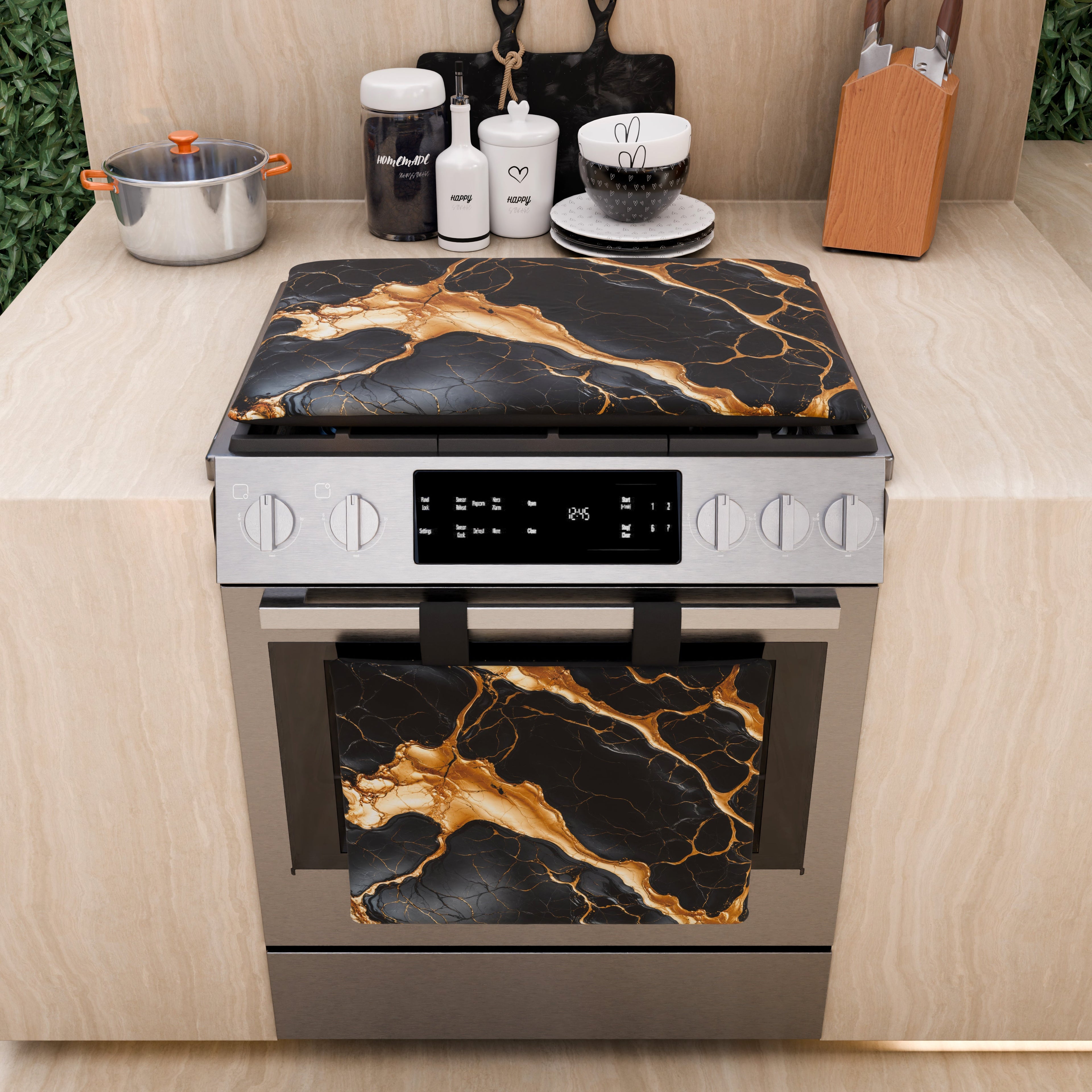 Copriforno Elegante Moderno Effetto Marmo Onyxlite