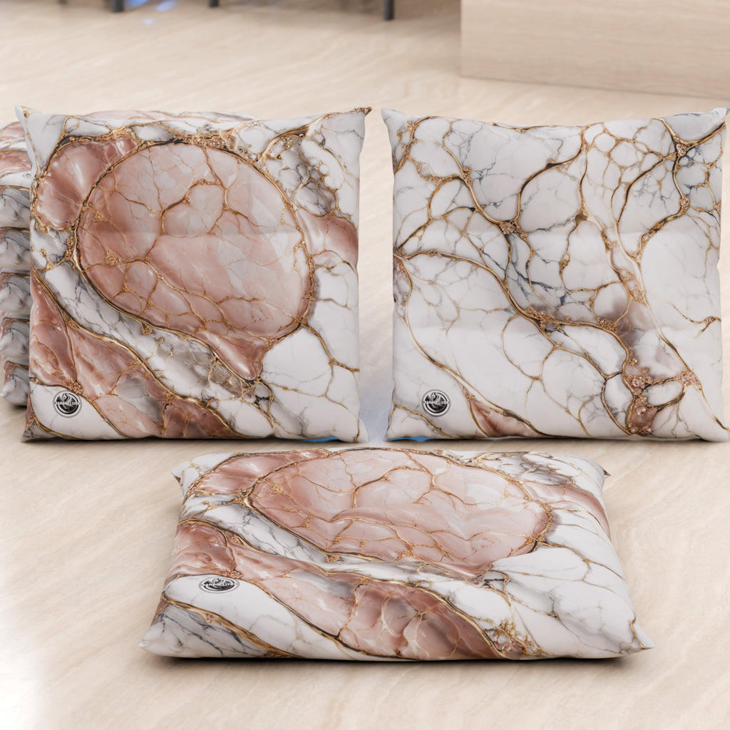 Cuscini per Sedie Cucina Eleganti Effetto Marmo Cipria - ROSELITHE
