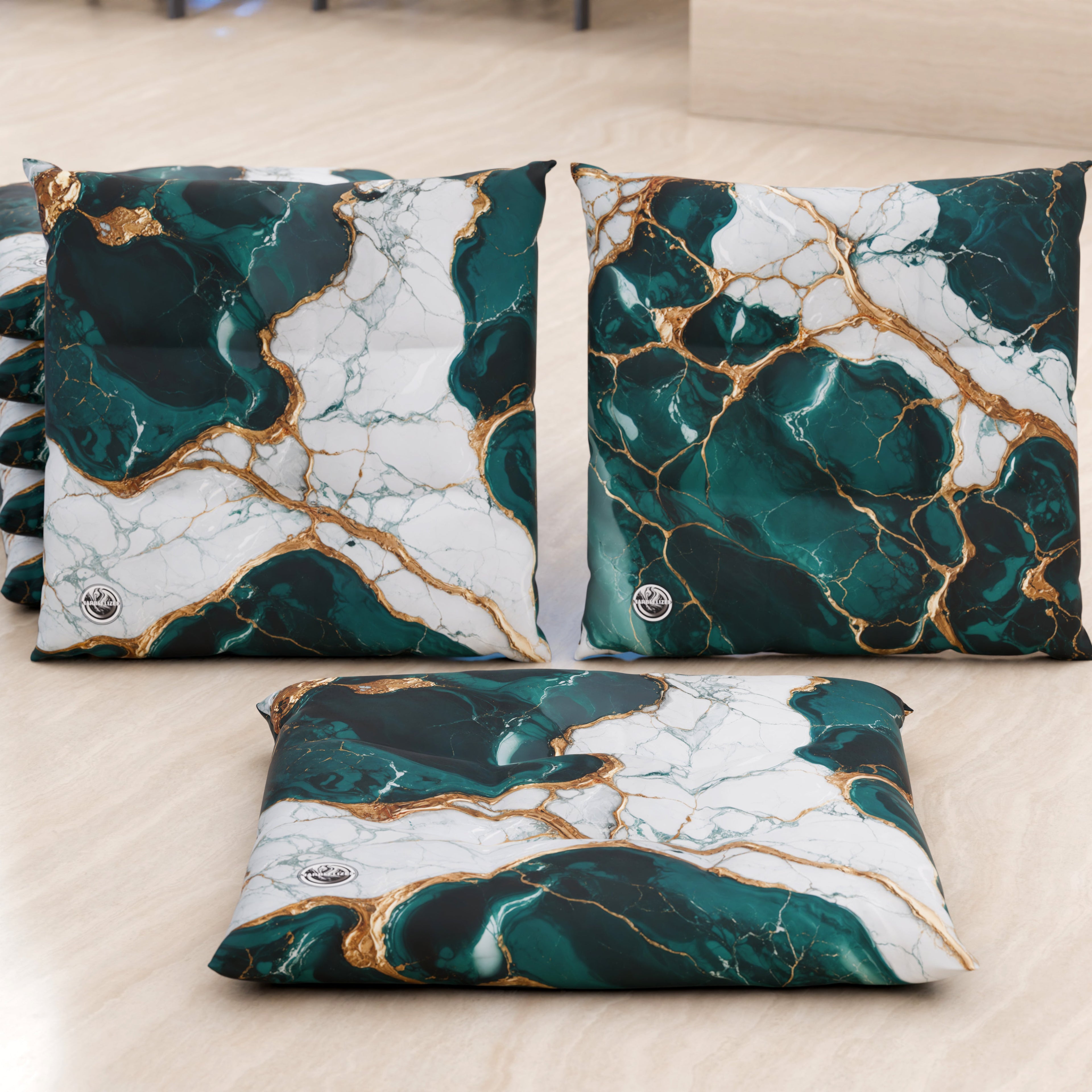 Cuscini per Sedie Cucina Eleganti Effetto Marmo Ottanio - TEALGEM