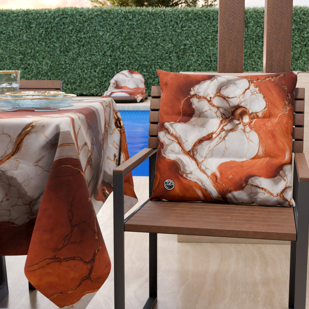 Cuscini per Sedie Cucina Eleganti Effetto Marmo Terracotta - TERRARUM