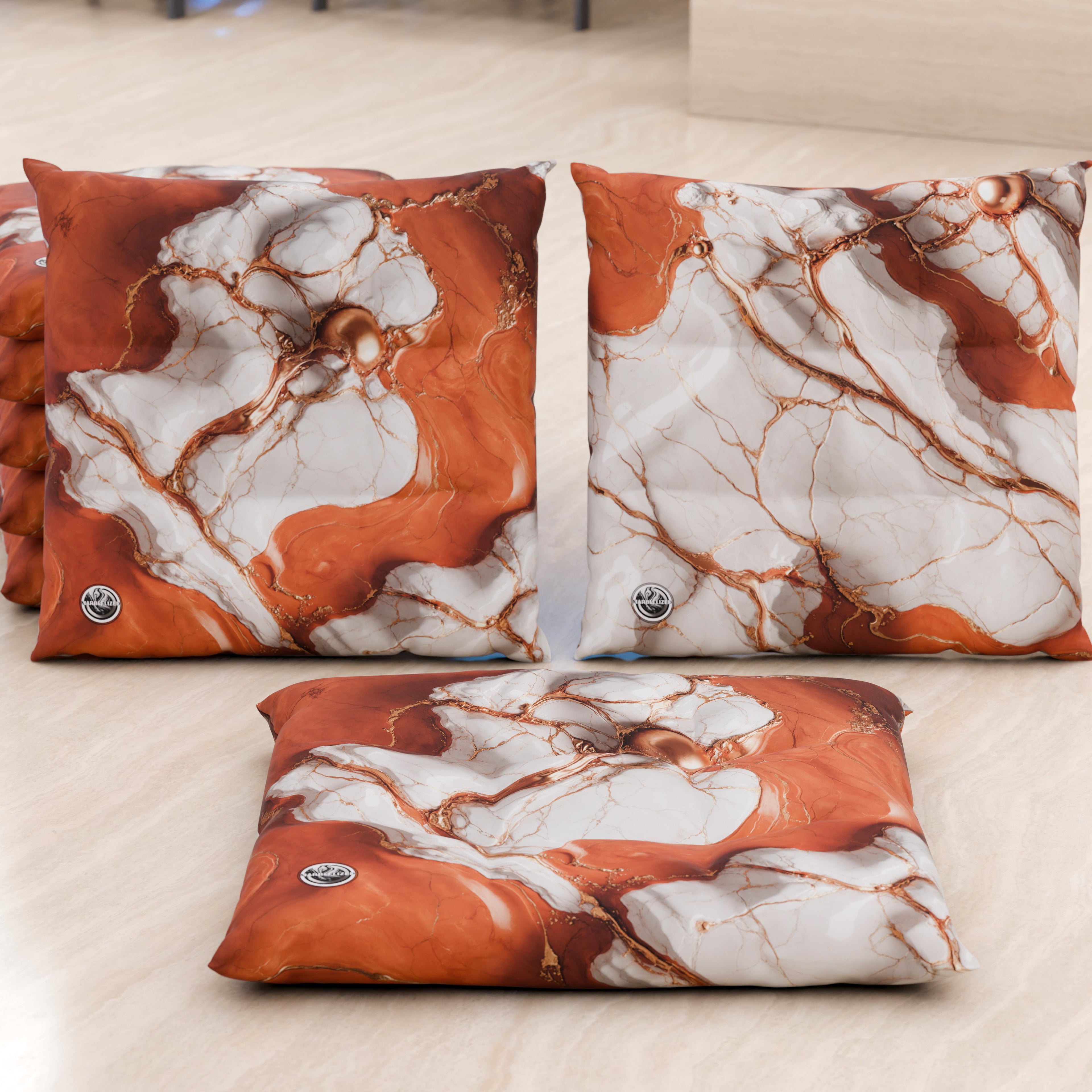 Cuscini per Sedie Cucina Eleganti Effetto Marmo Terracotta - TERRARUM