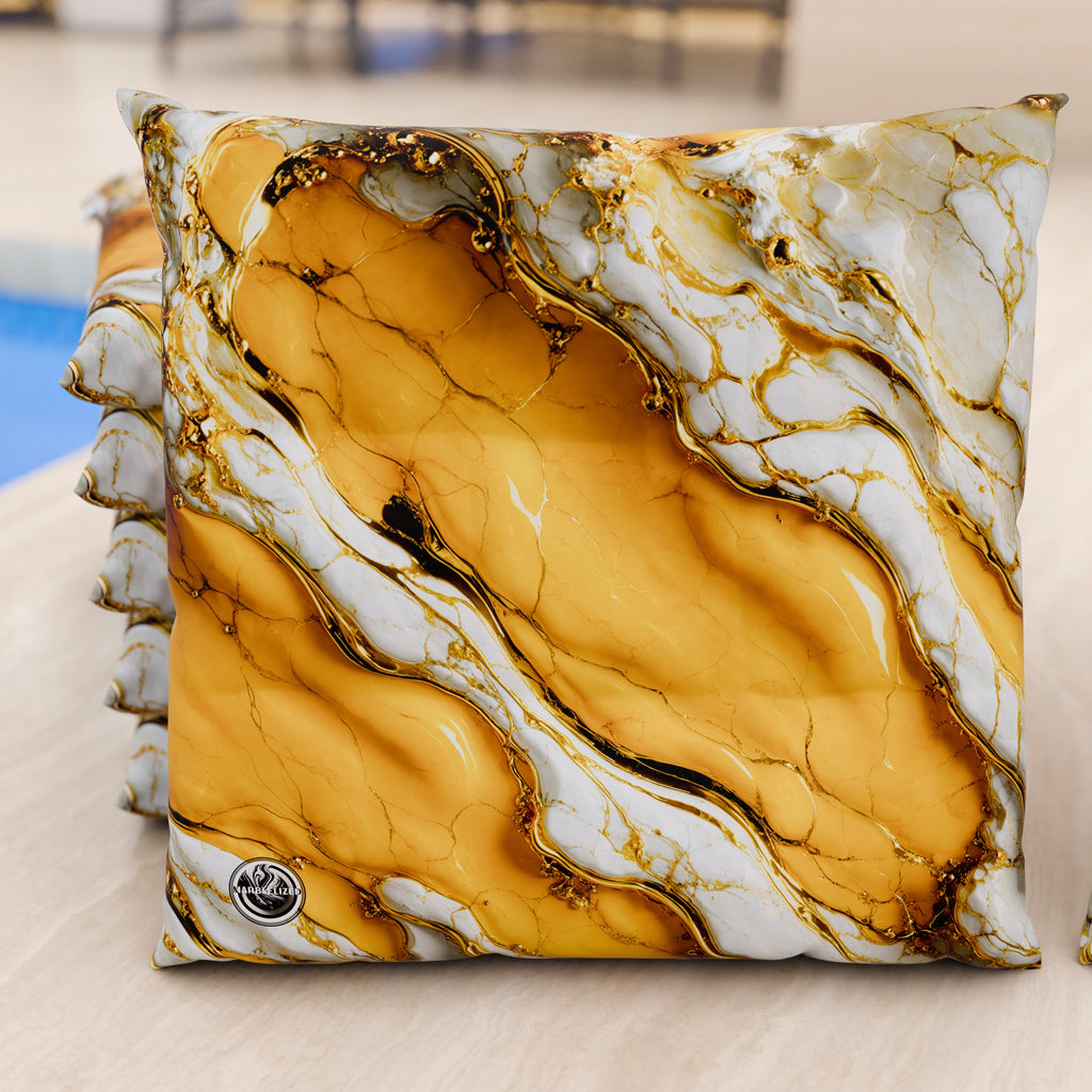 Cuscini per Sedie Cucina Eleganti Effetto Marmo Giallo - YELLOOOWW