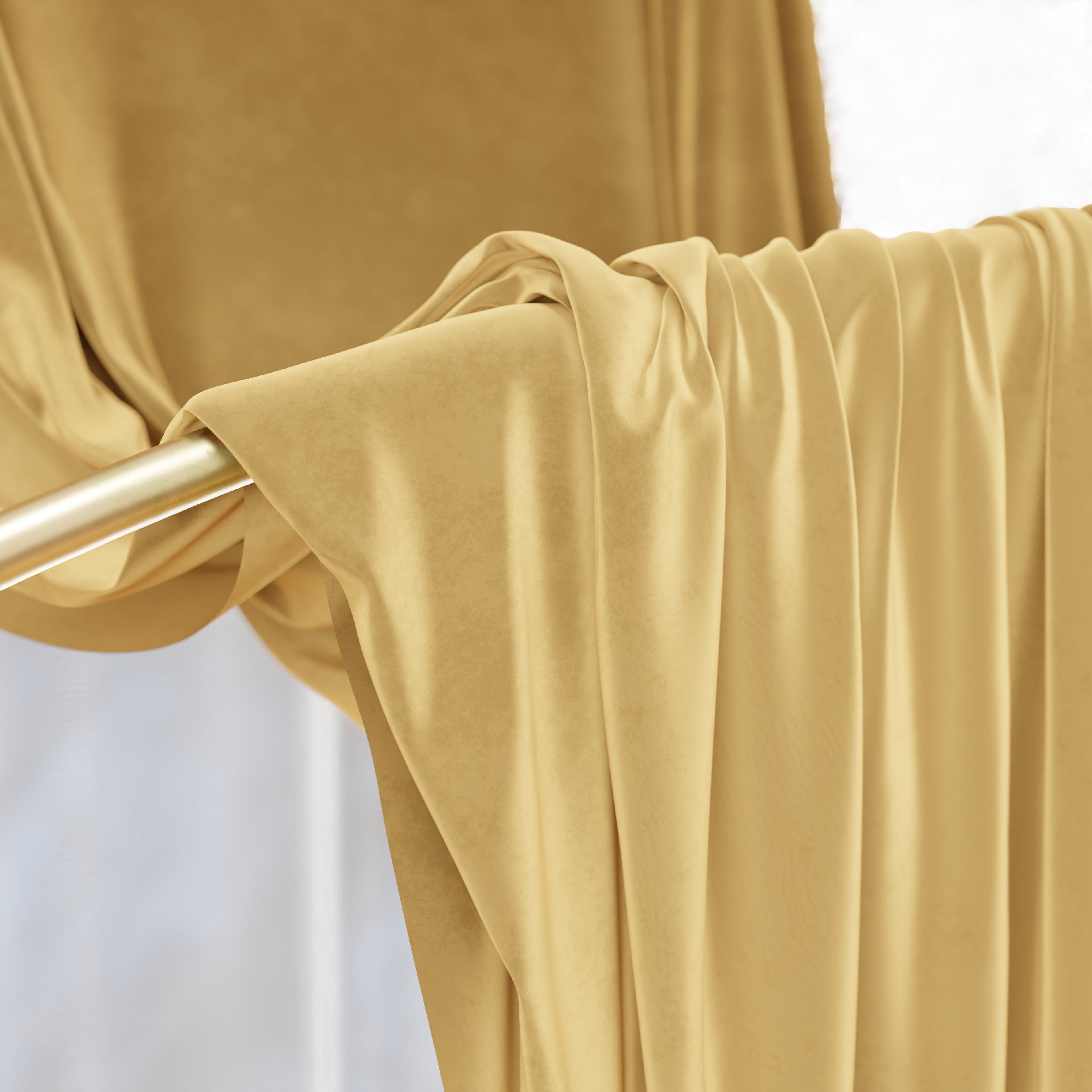 Tenda a Pannello in Velluto per Interni con Anelli, 140x280 cm, Oro