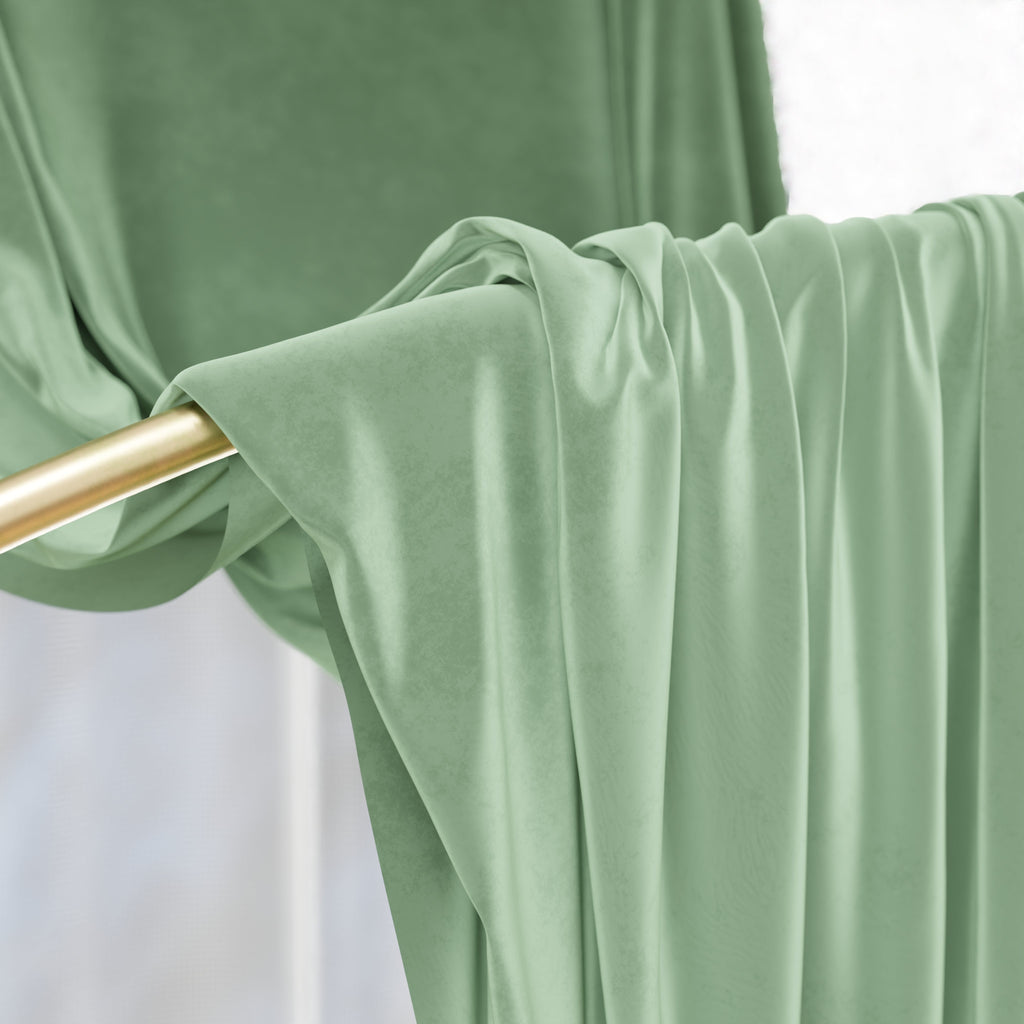 Tenda a Pannello in Velluto per Interni con Anelli, 140x280 cm, Salvia