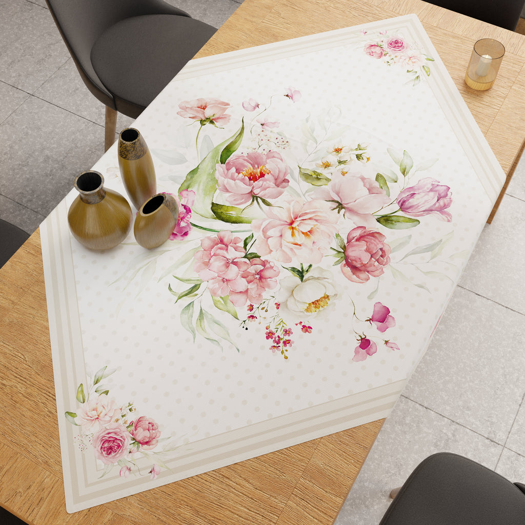 Centrotavola Moderno Cucina in Stampa Digitale Shabby Pois Beige