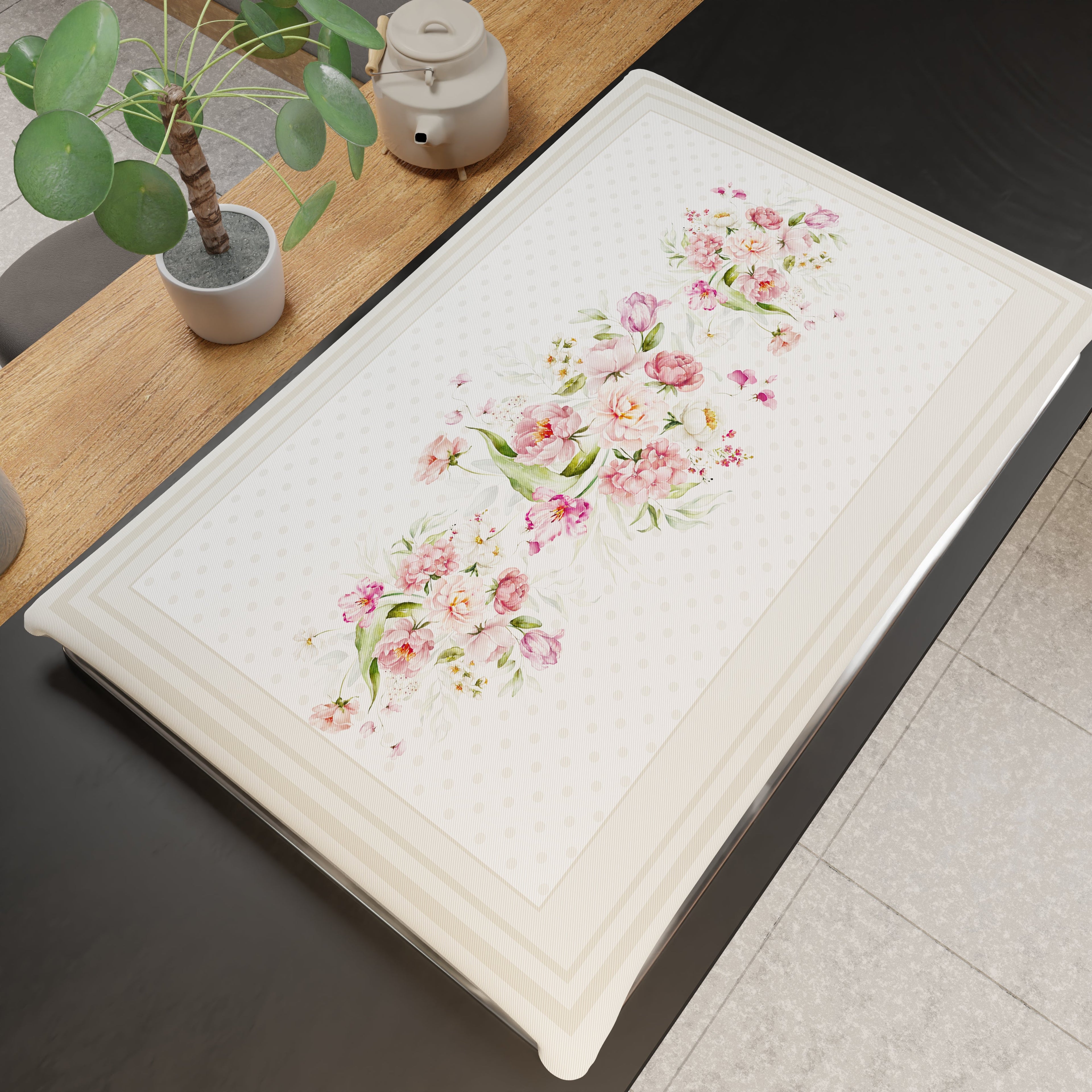 Coprifornello Coprifuochi Cucina in Stampa Digitale Shabby Pois Beige 1pz 50x70cm