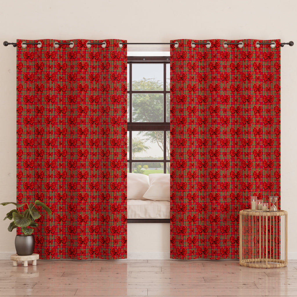 Tenda Arredo da Interno a Pannelli con Anelli Fiocco Tartan, Fantasia Scozzese