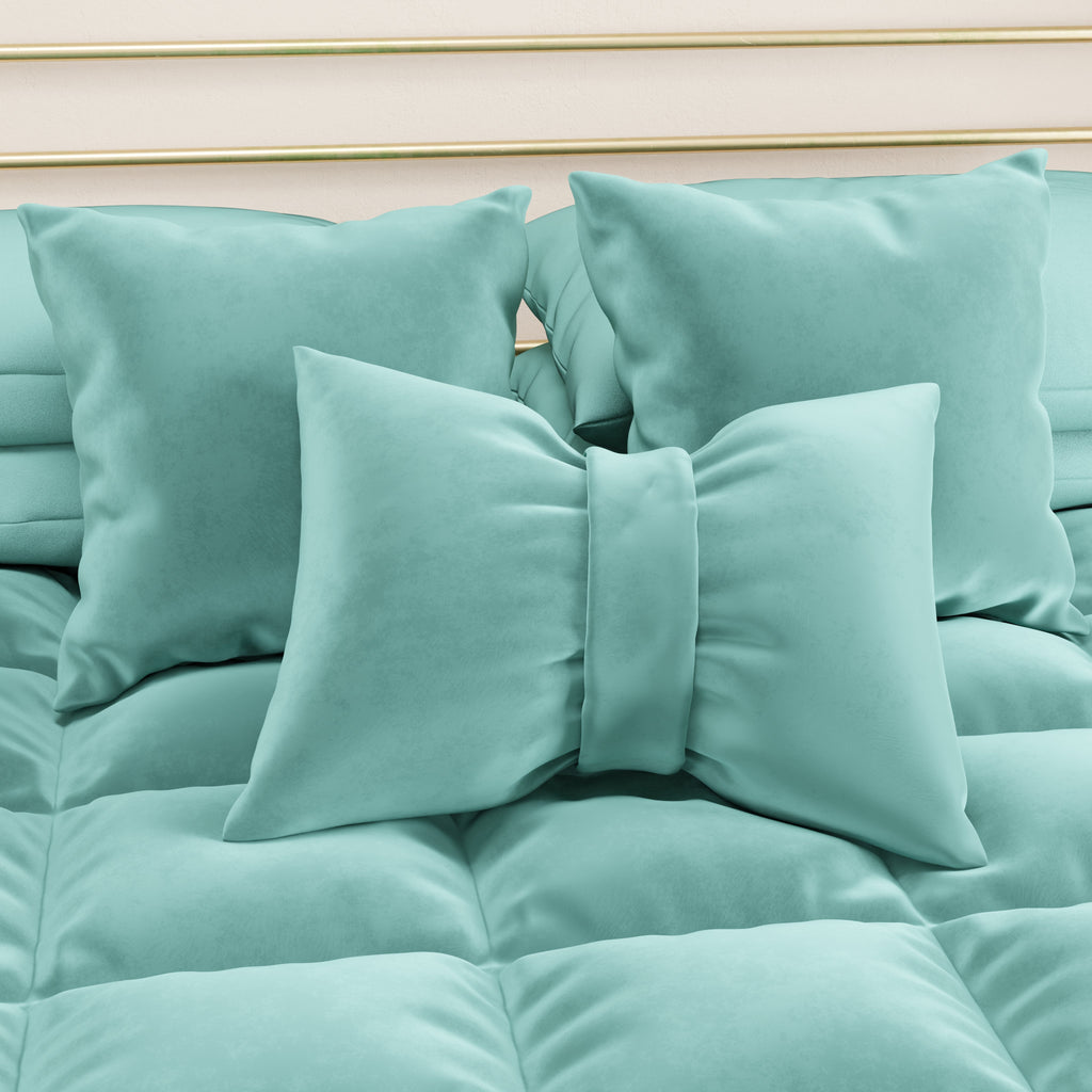 Cuscino Arredo Fiocco in Velluto 40x50 cm, Cuscino divano Tiffany