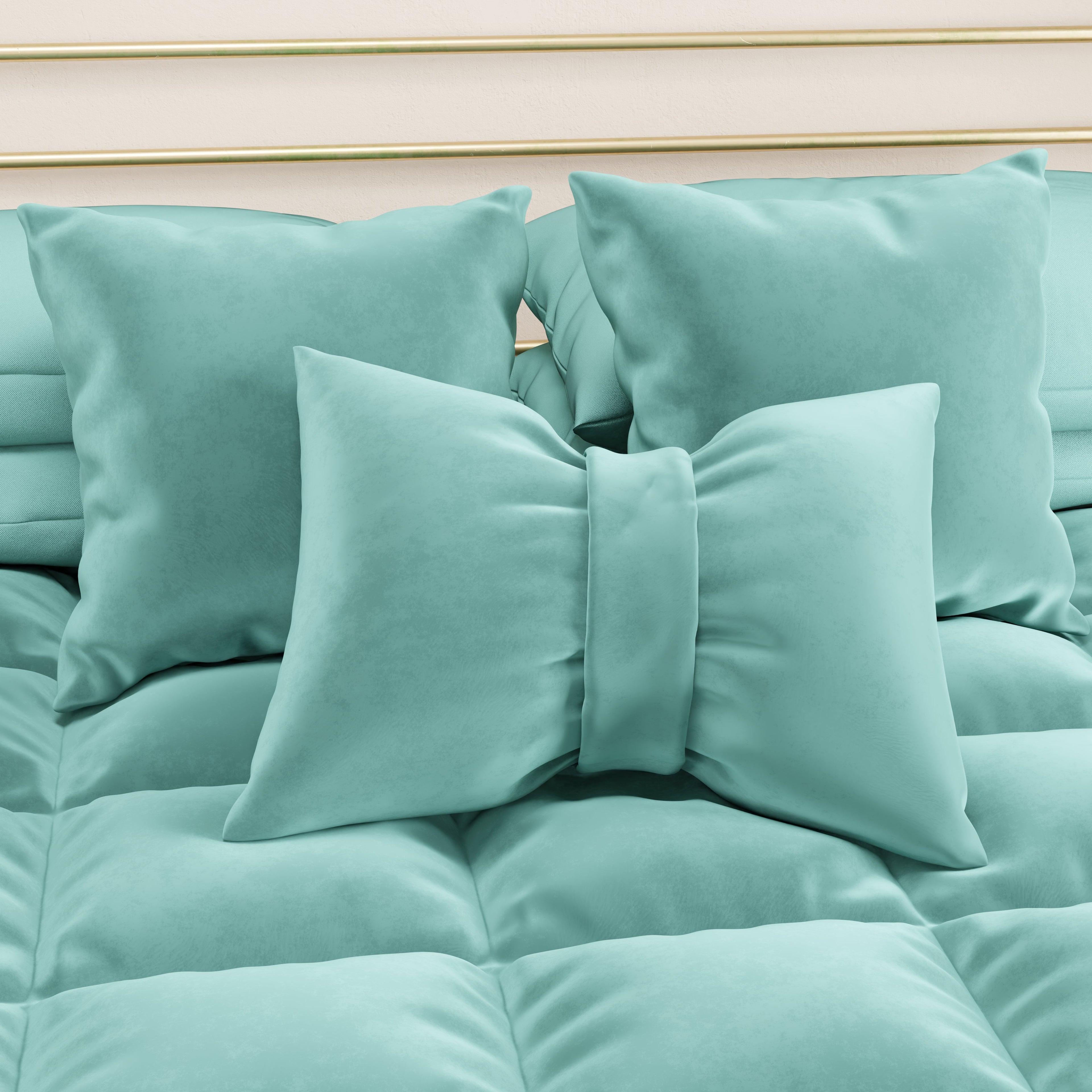 Cuscino Arredo Fiocco in Velluto 40x50 cm, Cuscino divano Tiffany
