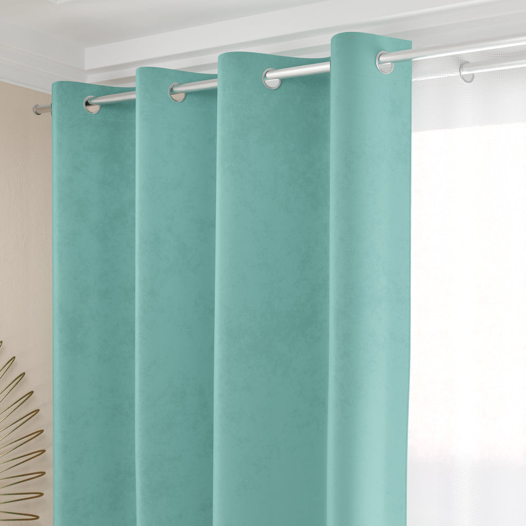 Tenda a Pannello in Velluto per Interni con Anelli, 140x280 cm, Tiffany