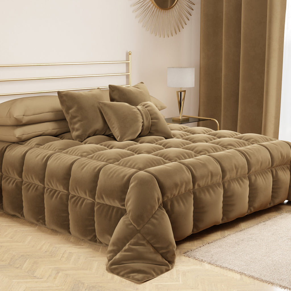 Cuscino Arredo Fiocco in Velluto 40x50 cm, Cuscino divano Tortora