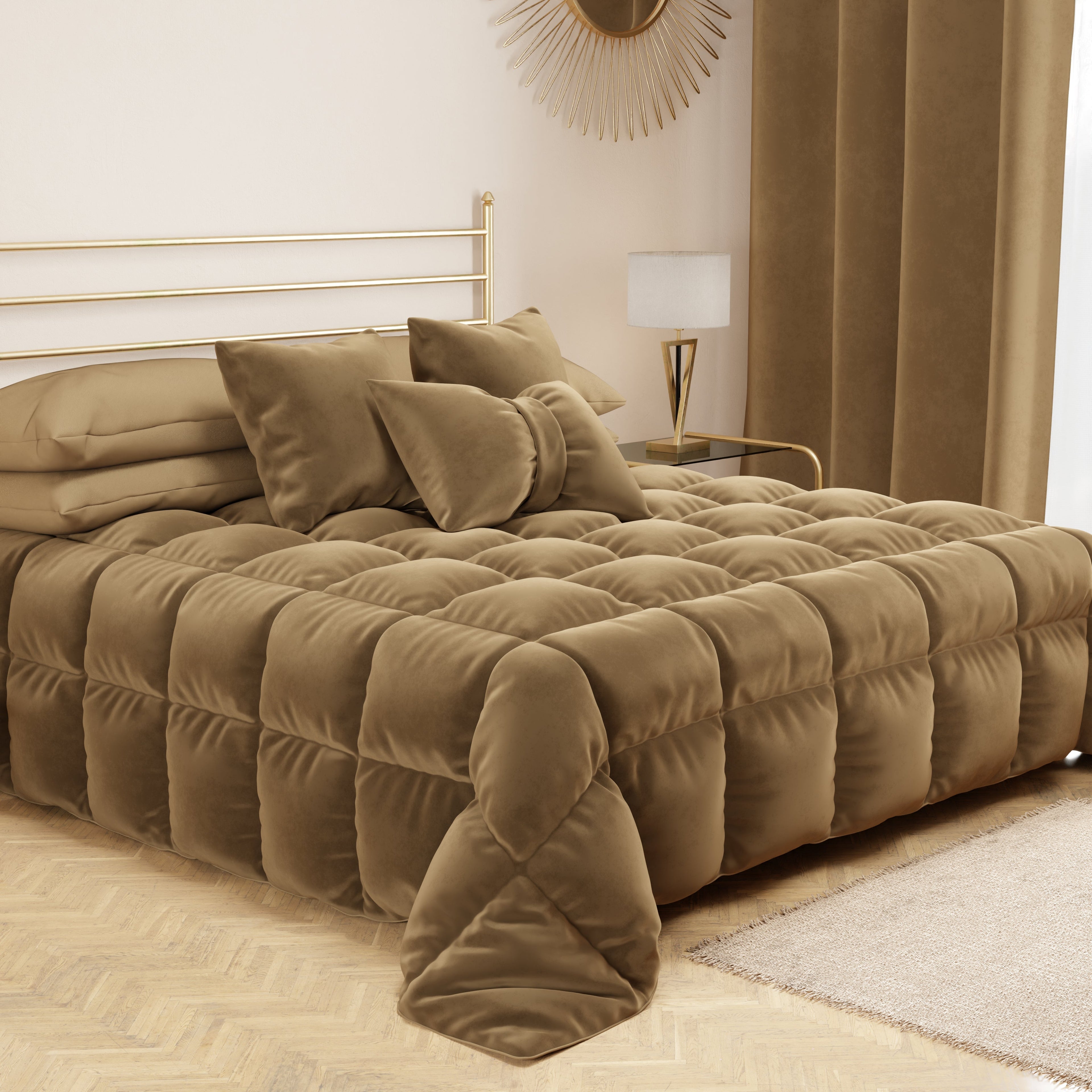 Cuscino Arredo Fiocco in Velluto 40x50 cm, Cuscino divano Tortora