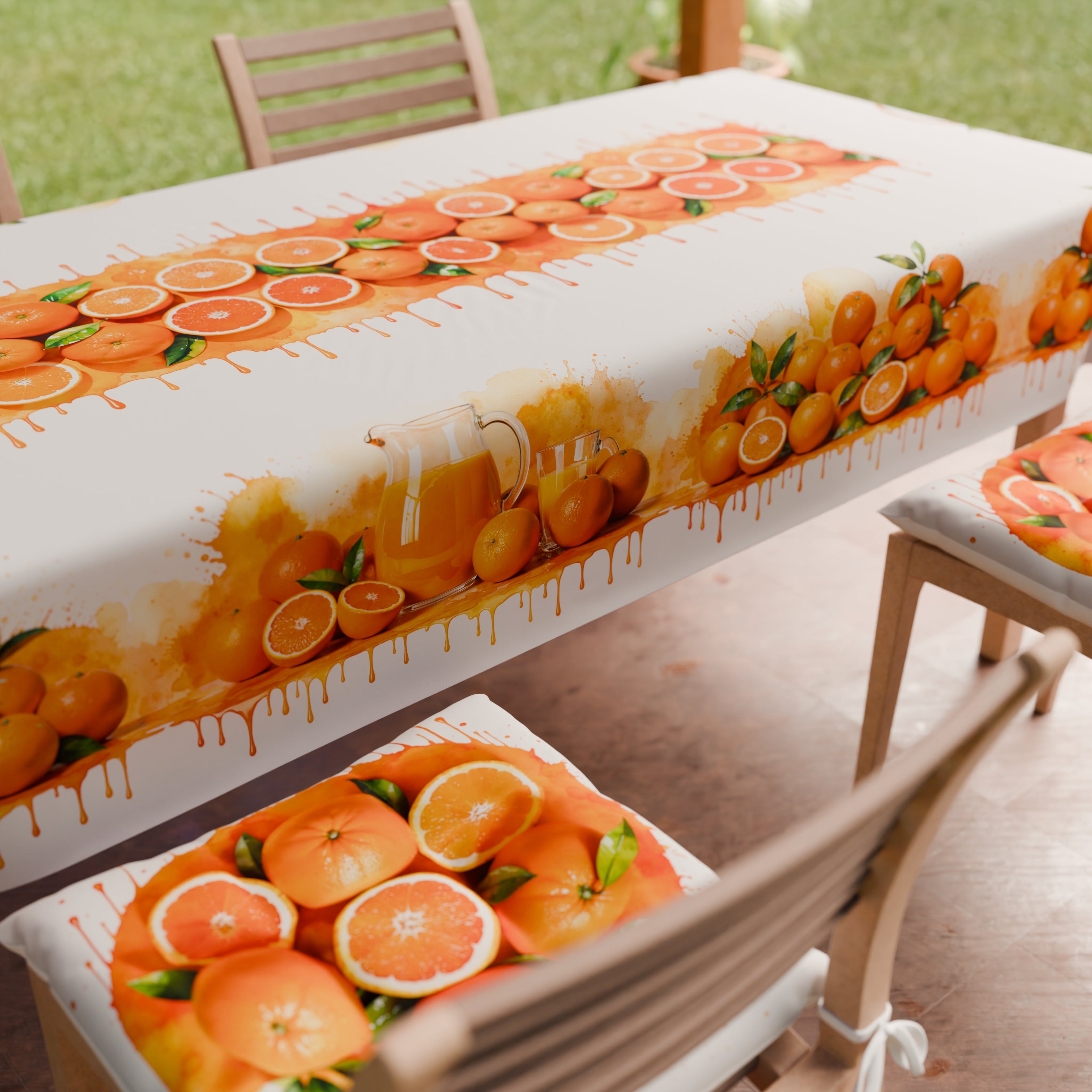 Cuscini per Sedie Coprisedia 6 Pezzi Fruit - Arancia